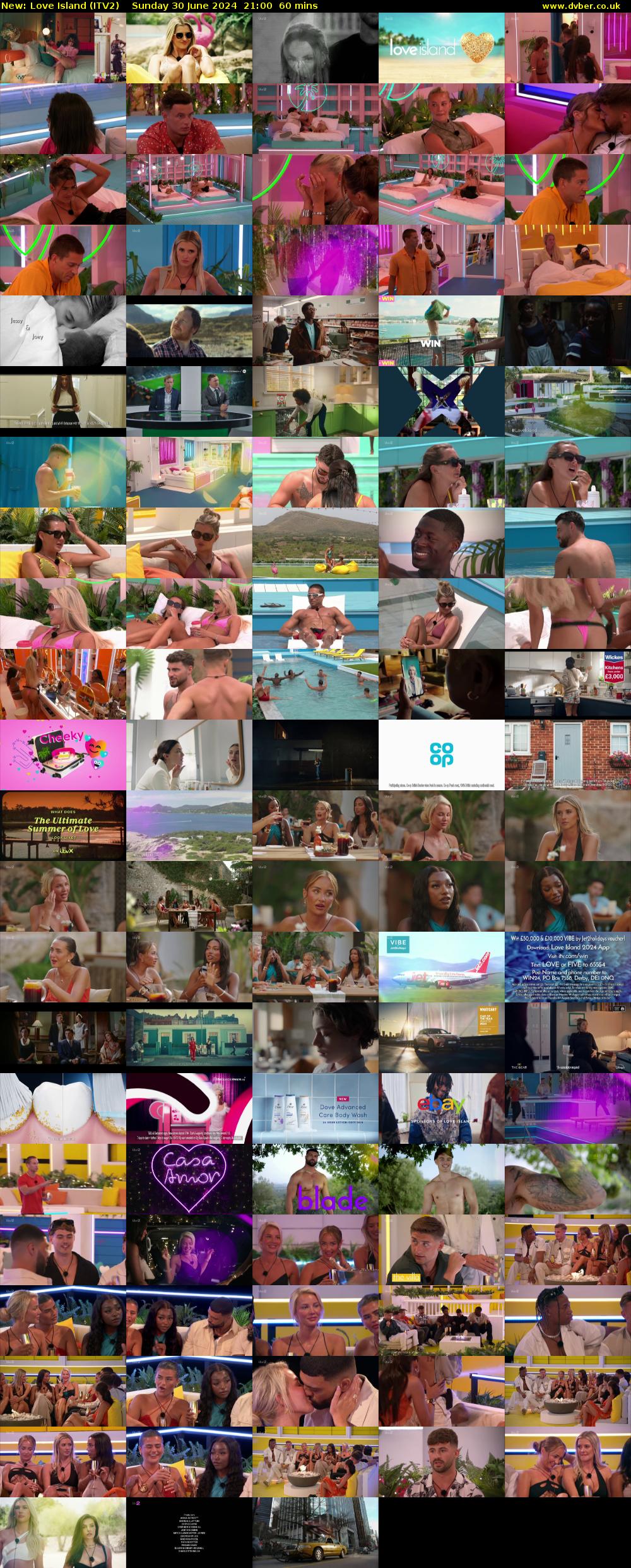 Love Island (ITV2) Sunday 30 June 2024 21:00 - 22:00