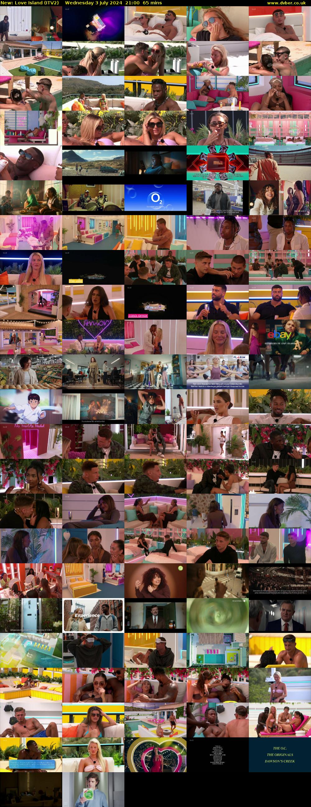 Love Island (ITV2) Wednesday 3 July 2024 21:00 - 22:05