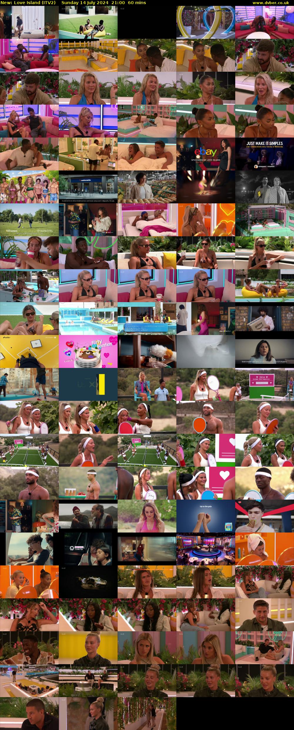 Love Island (ITV2) Sunday 14 July 2024 21:00 - 22:00