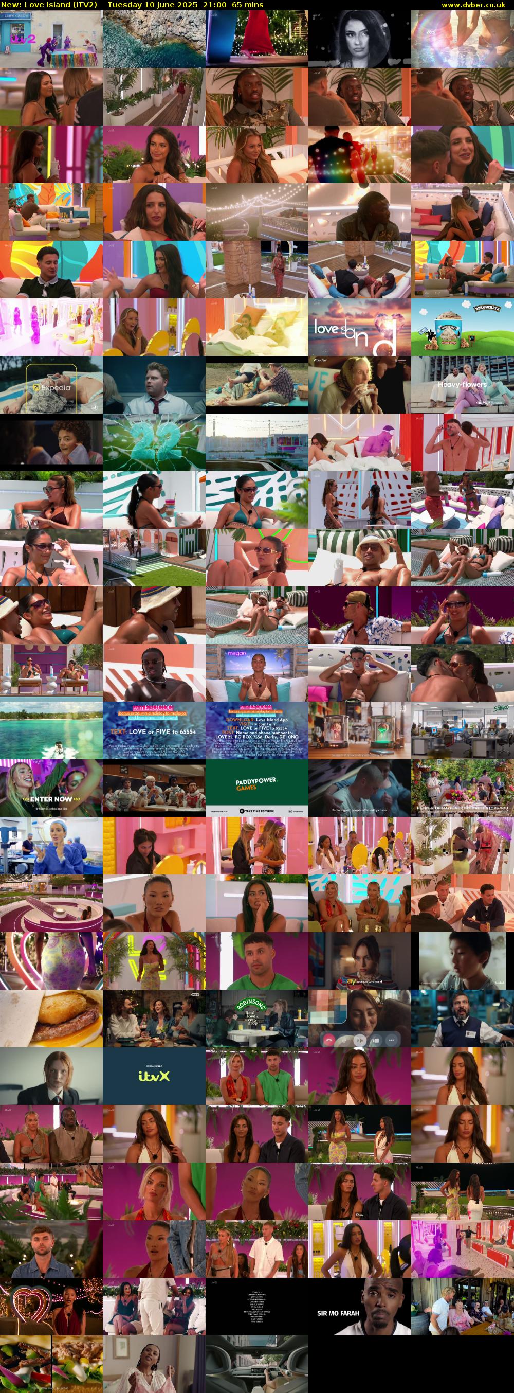Love Island (ITV2) Tuesday 10 June 2025 21:00 - 22:05