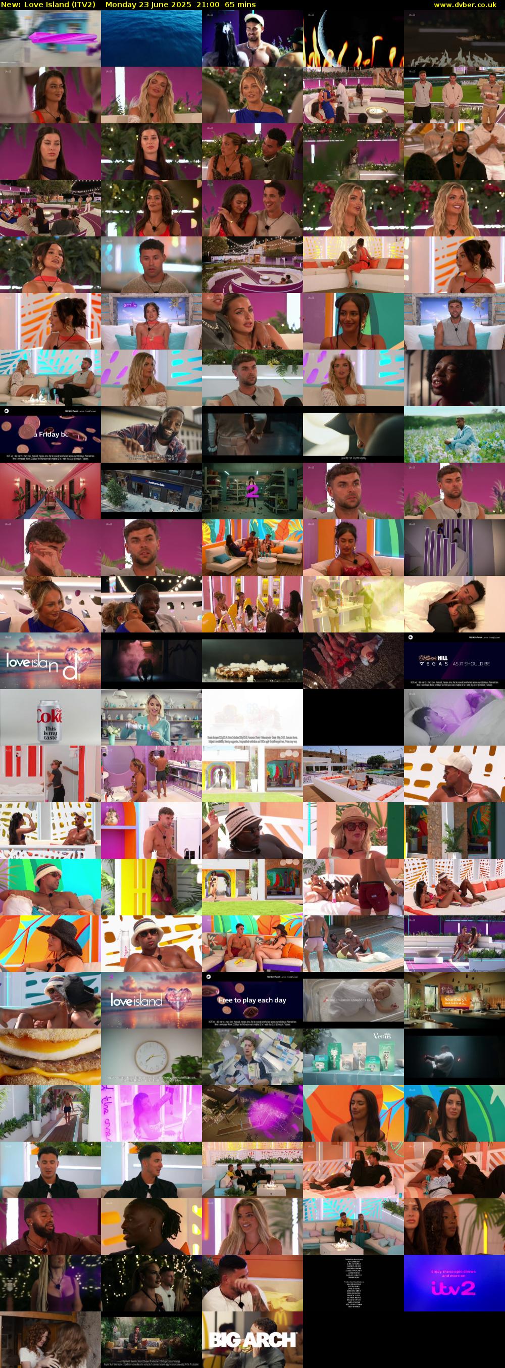 Love Island (ITV2) Monday 23 June 2025 21:00 - 22:05
