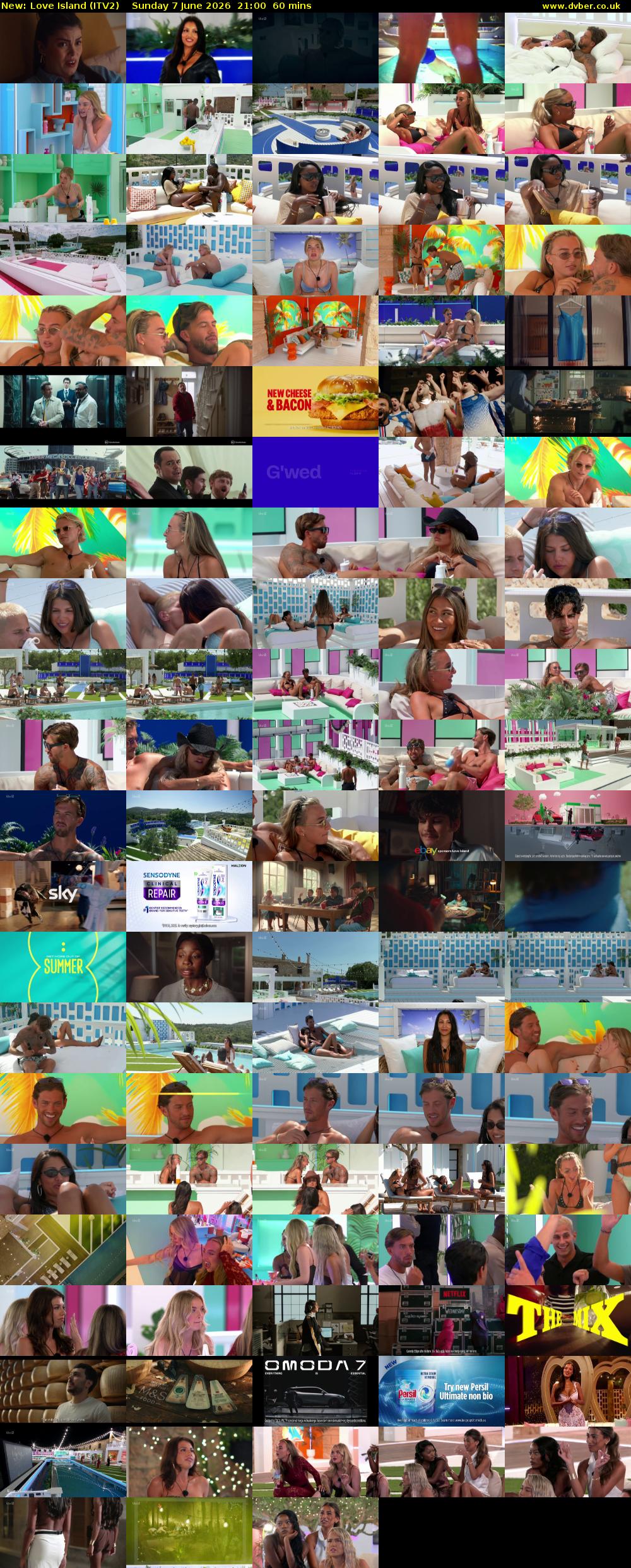 Love Island (ITV2) Sunday 7 June 2026 21:00 - 22:00