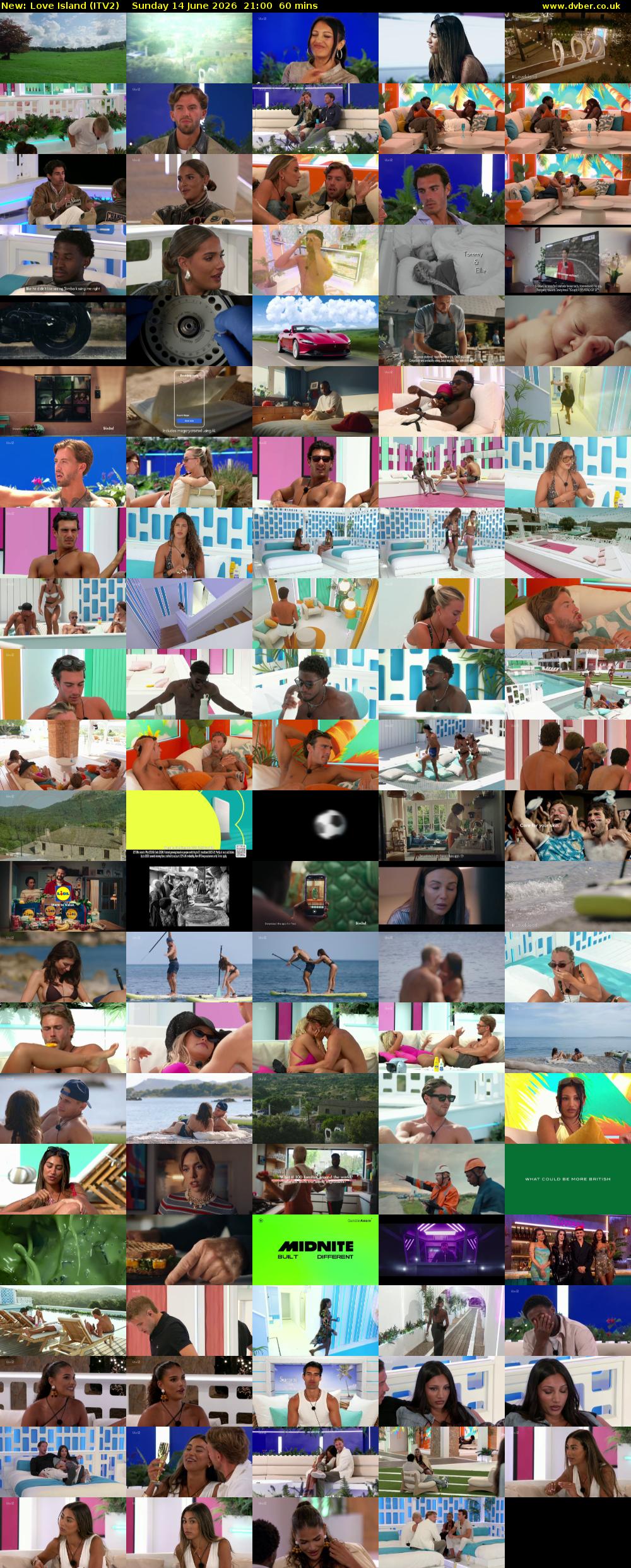 Love Island (ITV2) Sunday 14 June 2026 21:00 - 22:00