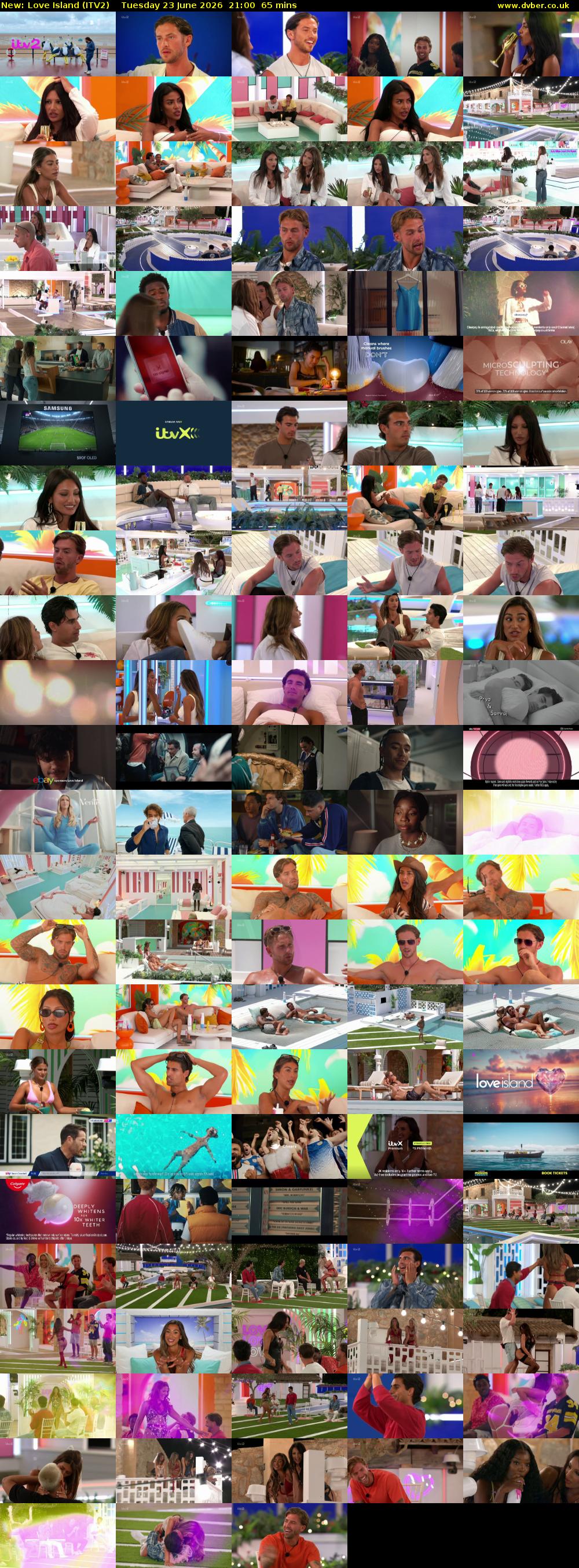 Love Island (ITV2) Tuesday 23 June 2026 21:00 - 22:05