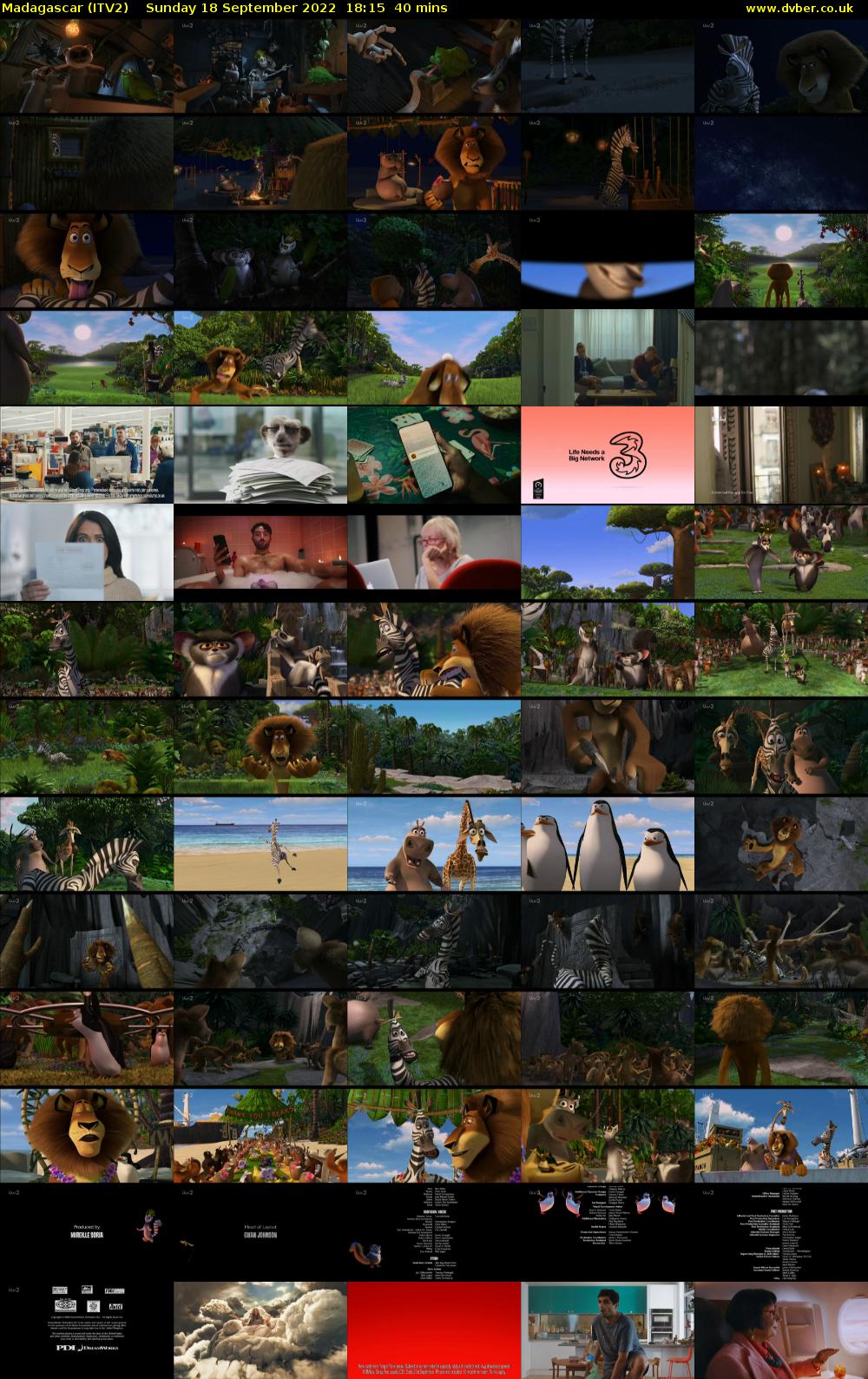 Madagascar (ITV2) Sunday 18 September 2022 18:15 - 18:55