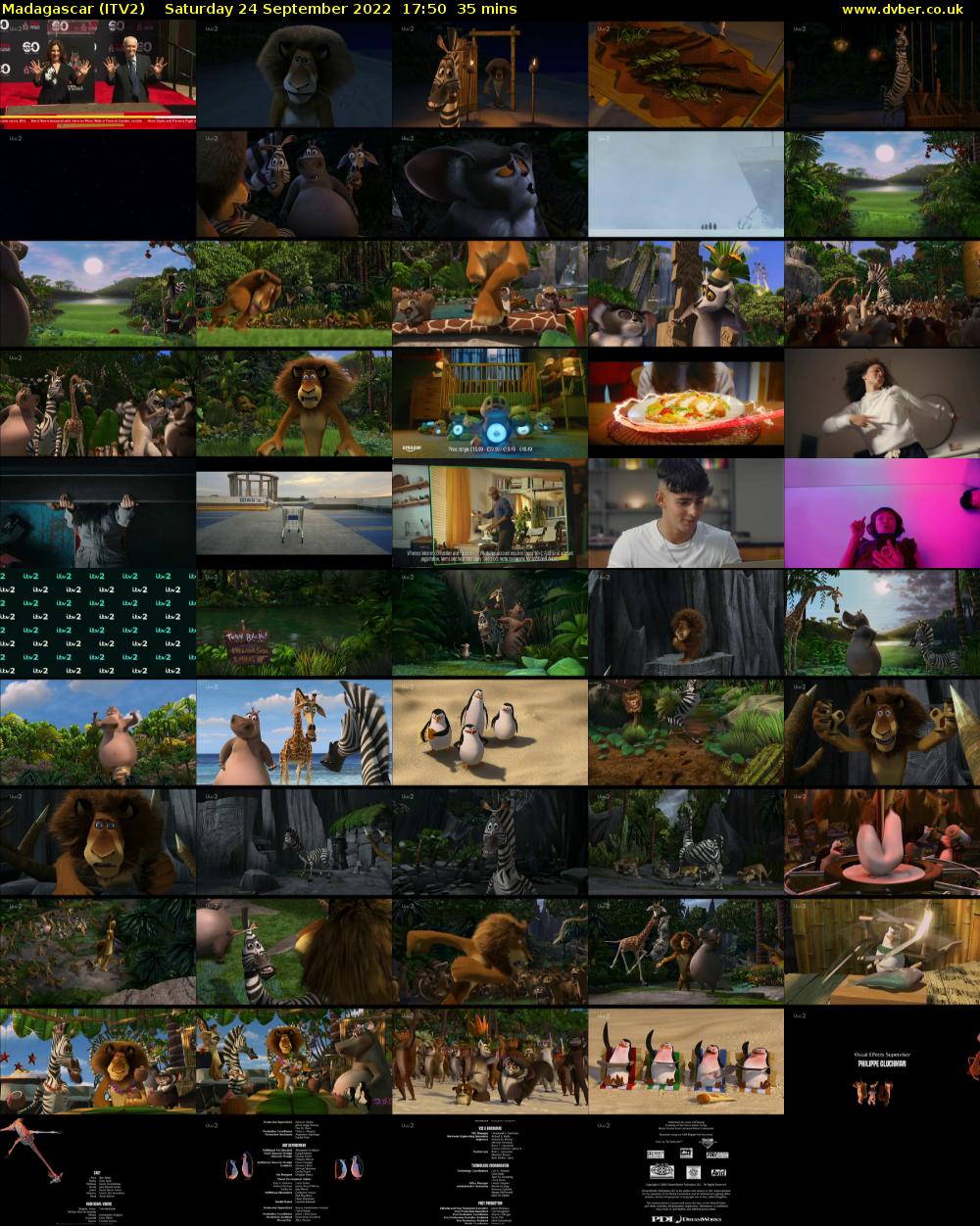Madagascar (ITV2) Saturday 24 September 2022 17:50 - 18:25