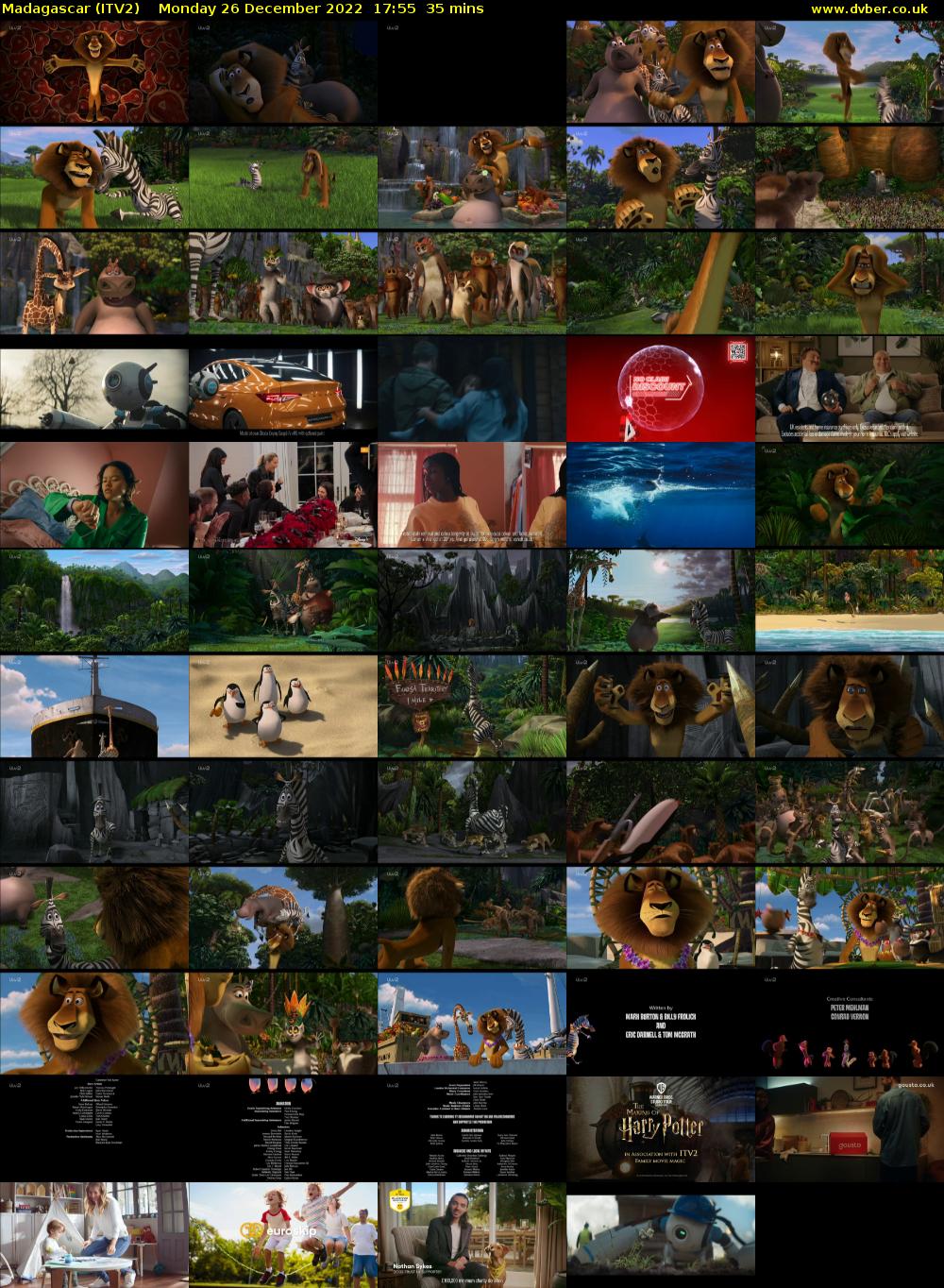 Madagascar (ITV2) Monday 26 December 2022 17:55 - 18:30