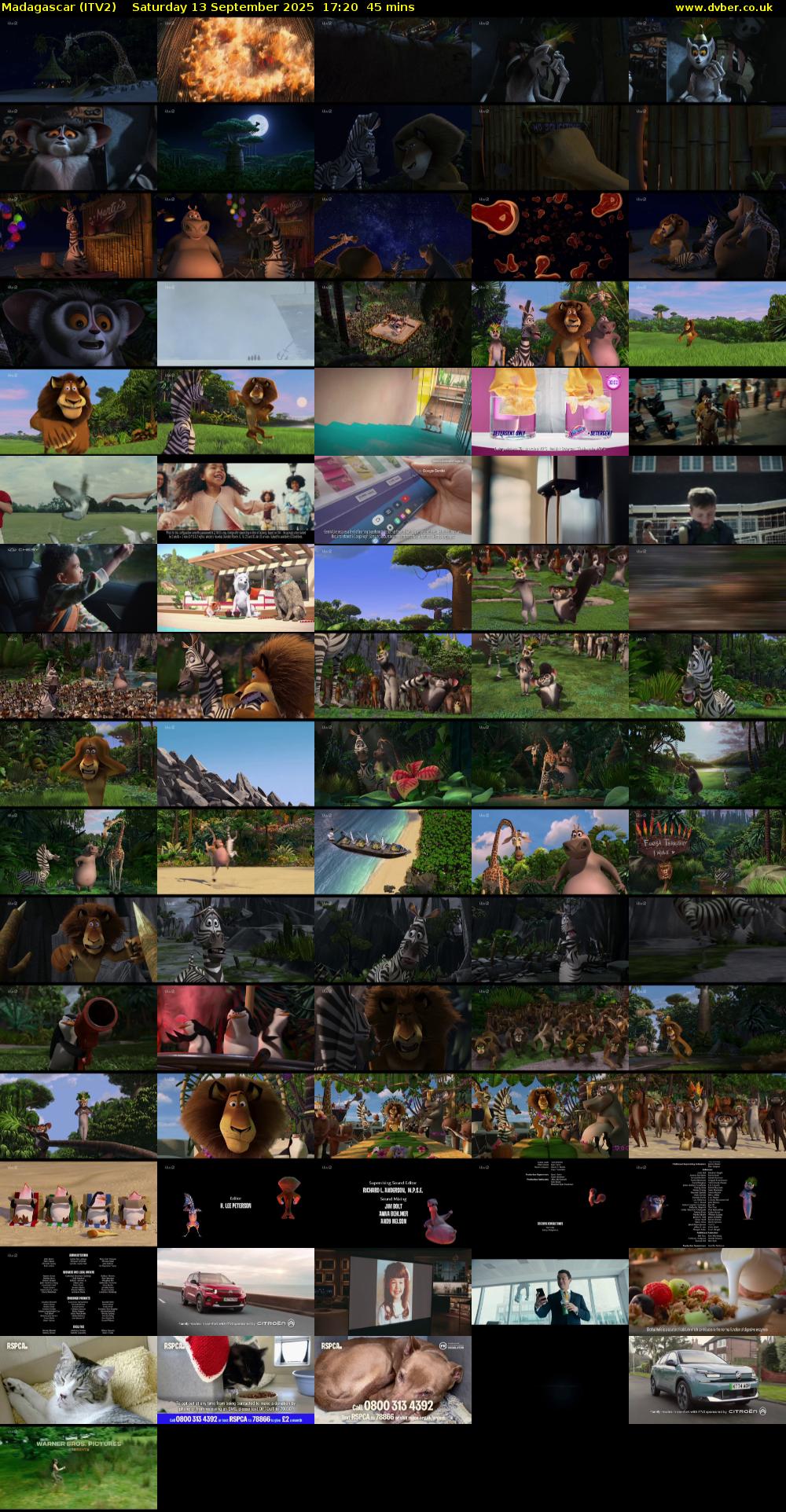 Madagascar (ITV2) Saturday 13 September 2025 17:20 - 18:05