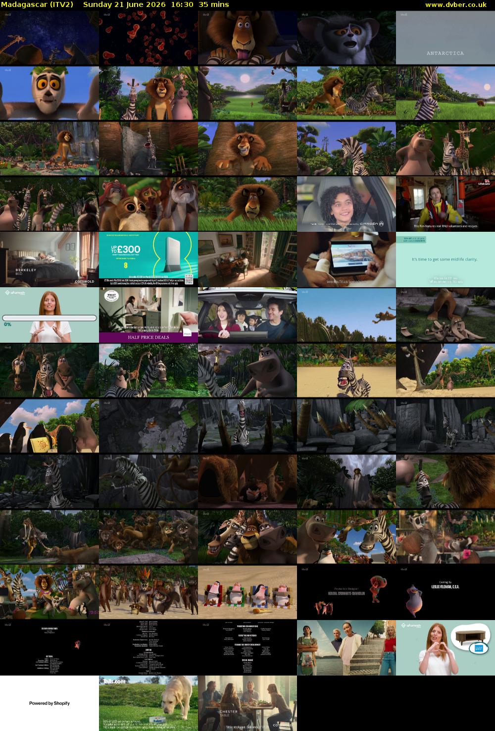Madagascar (ITV2) Sunday 21 June 2026 16:30 - 17:05