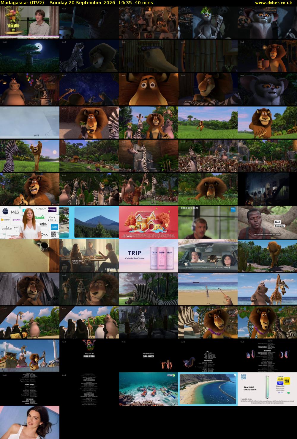 Madagascar (ITV2) Sunday 20 September 2026 14:35 - 15:15