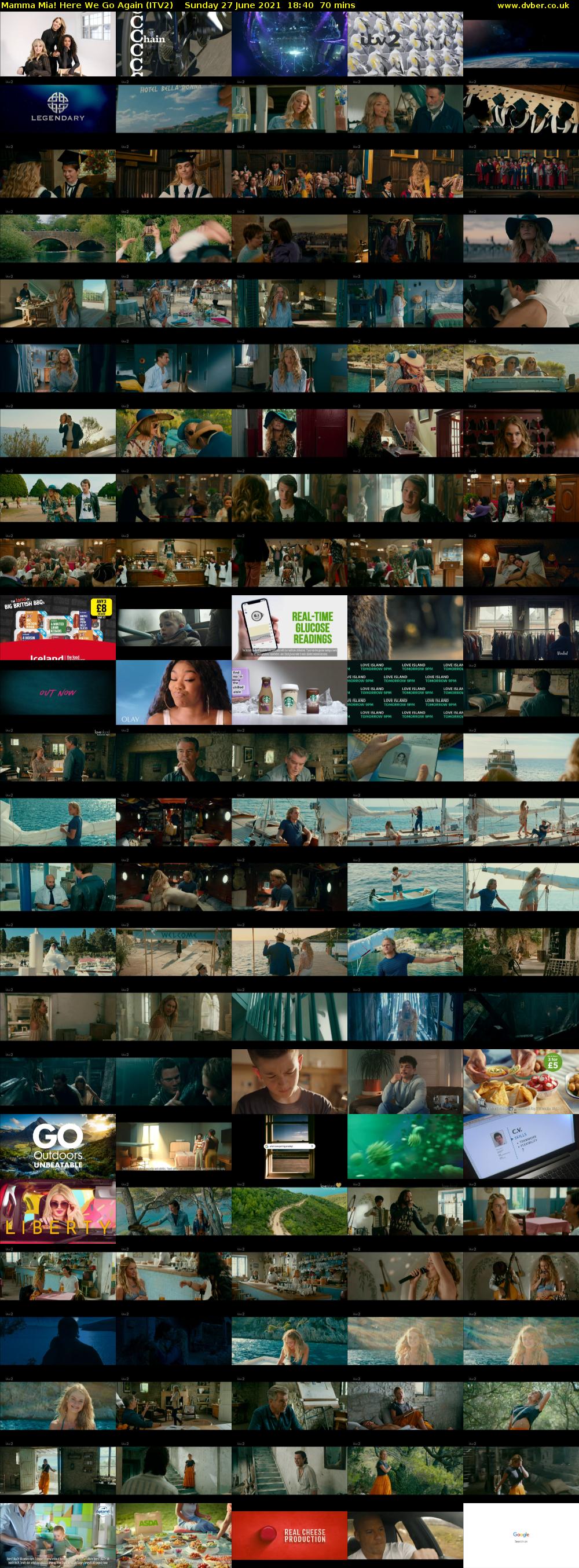 Mamma Mia! Here We Go Again (ITV2) Sunday 27 June 2021 18:40 - 19:50