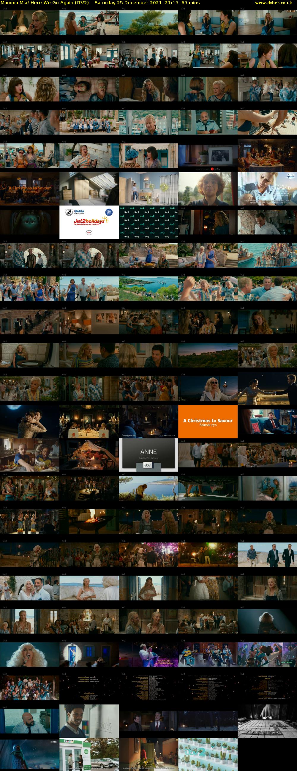 Mamma Mia! Here We Go Again (ITV2) Saturday 25 December 2021 21:15 - 22:20