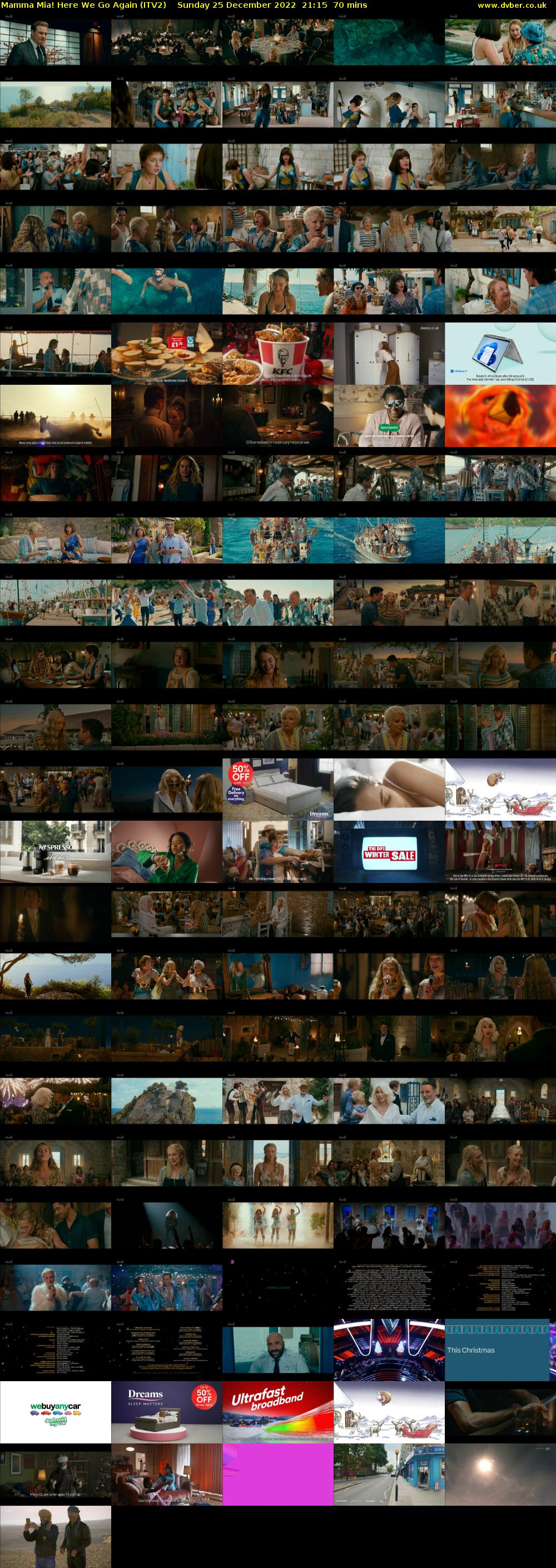 Mamma Mia! Here We Go Again (ITV2) Sunday 25 December 2022 21:15 - 22:25