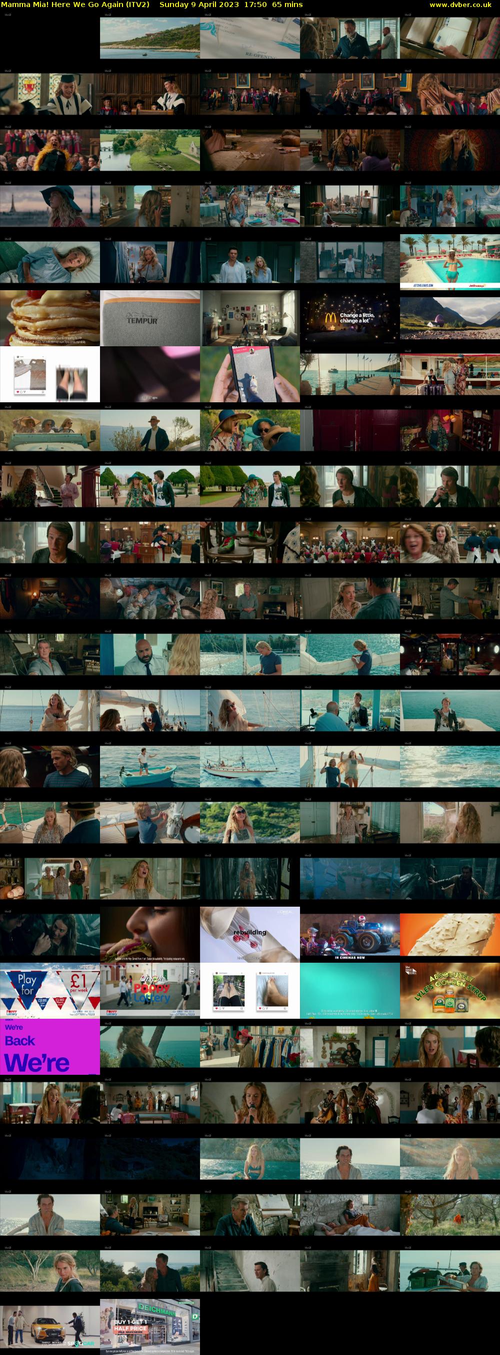 Mamma Mia! Here We Go Again (ITV2) Sunday 9 April 2023 17:50 - 18:55
