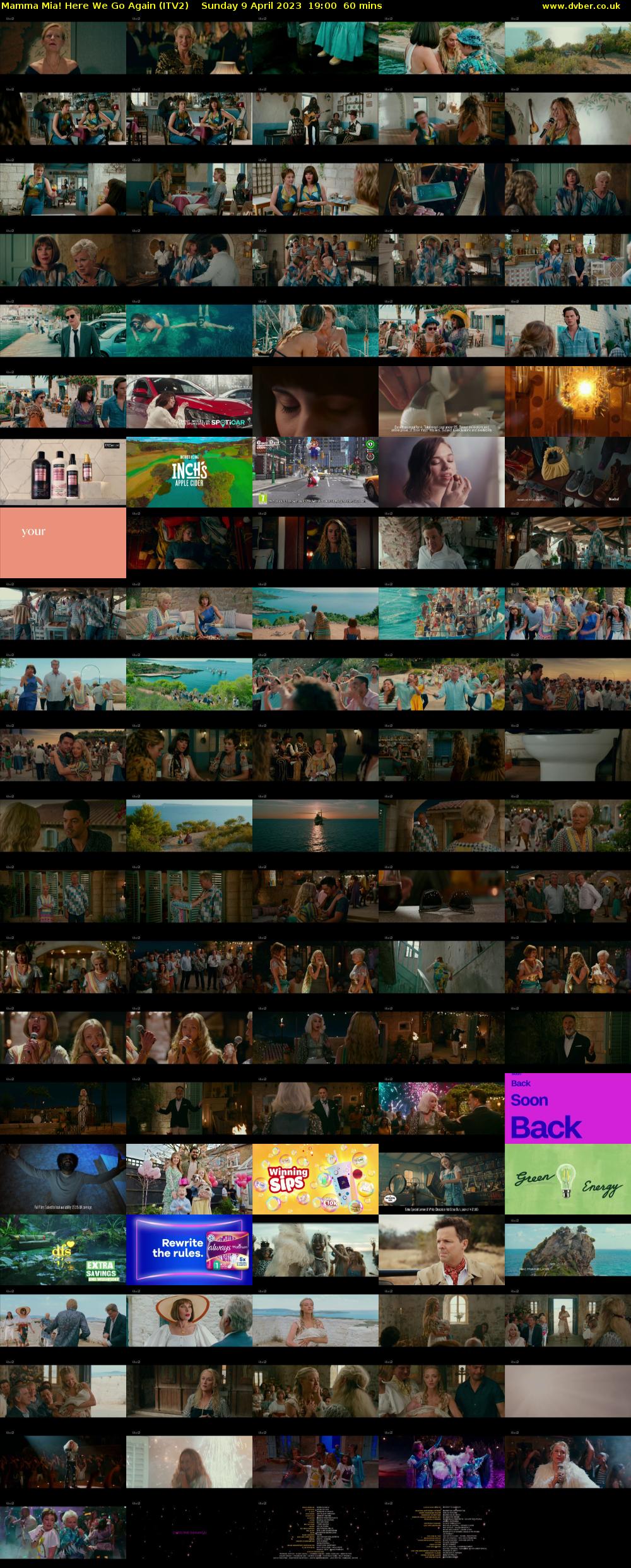 Mamma Mia! Here We Go Again (ITV2) Sunday 9 April 2023 19:00 - 20:00