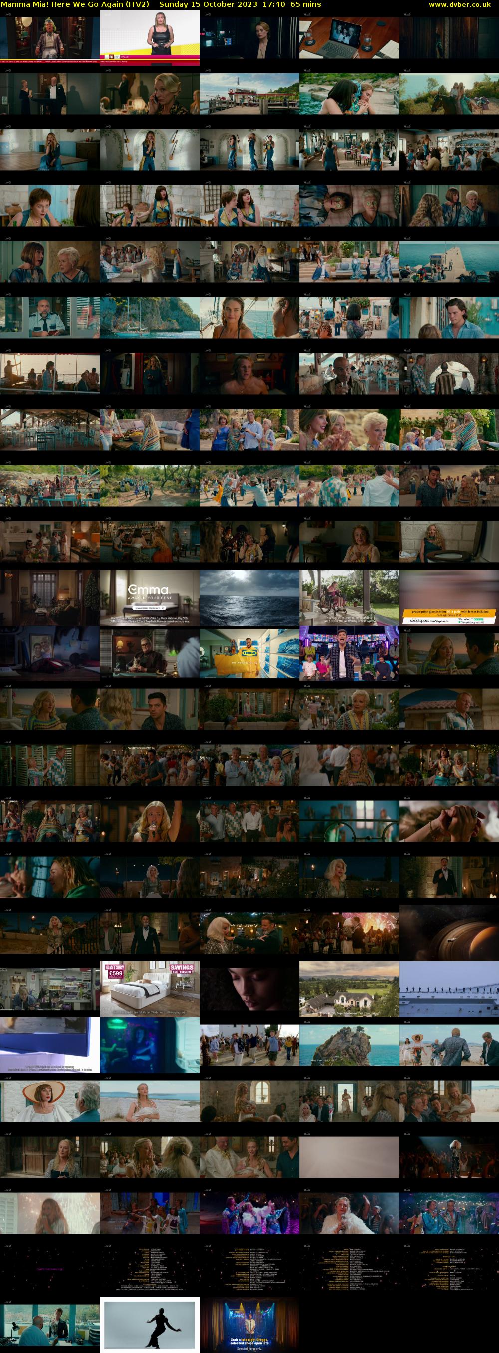 Mamma Mia! Here We Go Again (ITV2) Sunday 15 October 2023 17:40 - 18:45