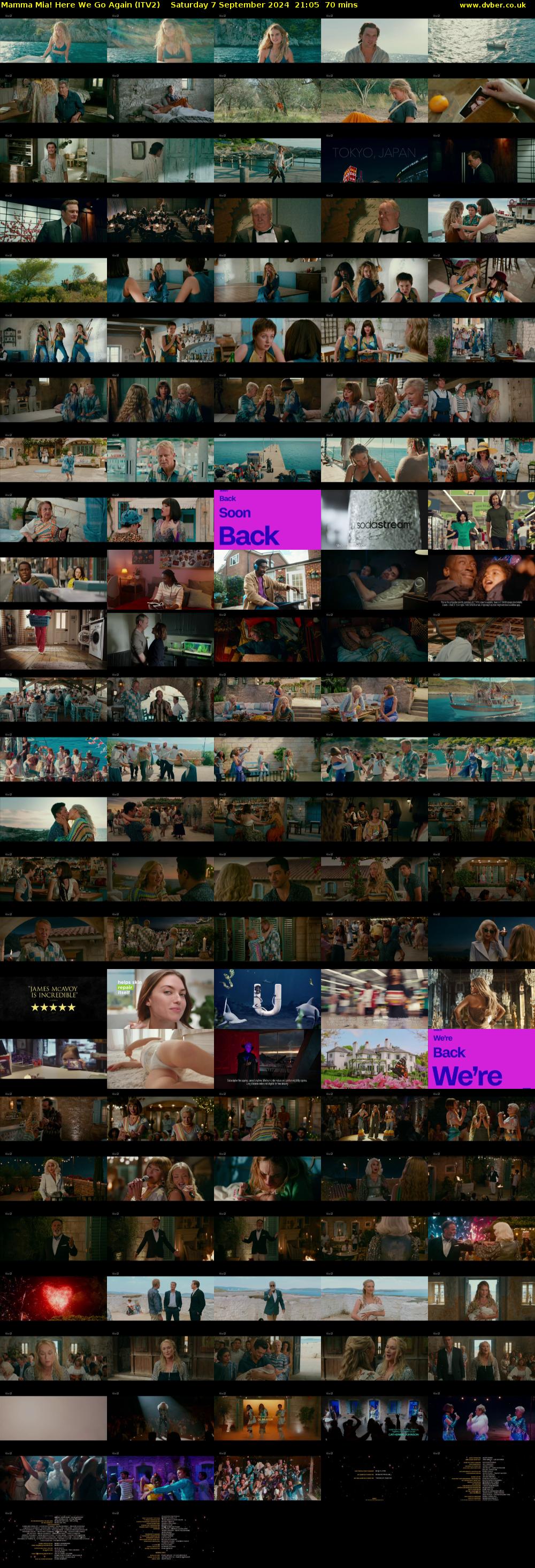 Mamma Mia! Here We Go Again (ITV2) Saturday 7 September 2024 21:05 - 22:15