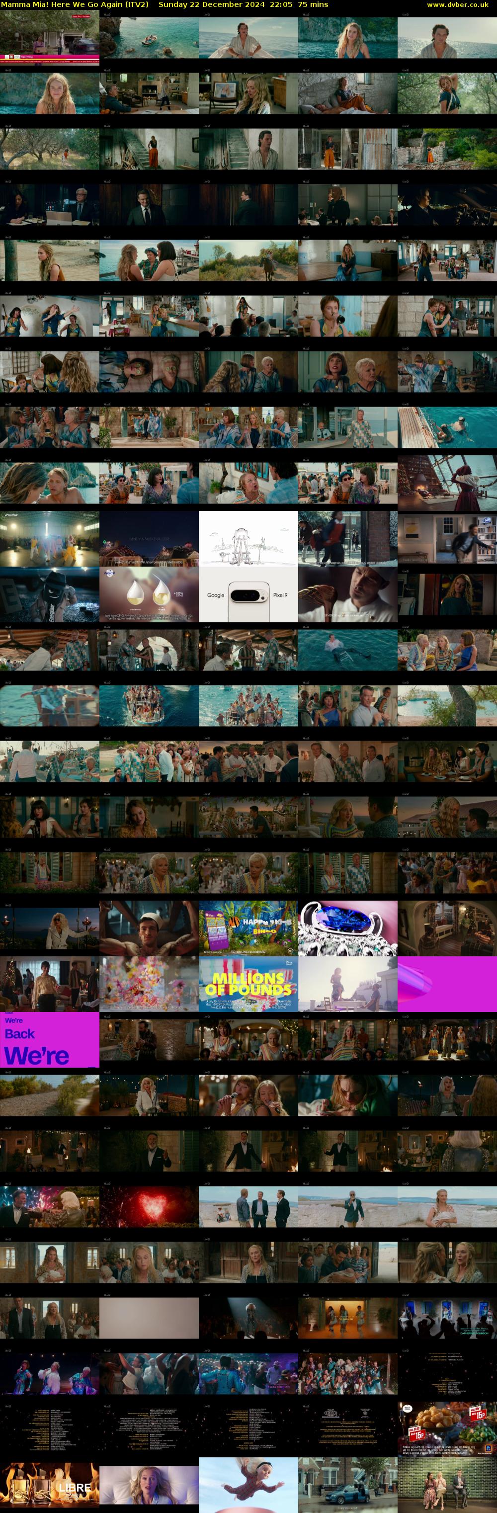 Mamma Mia! Here We Go Again (ITV2) Sunday 22 December 2024 22:05 - 23:20