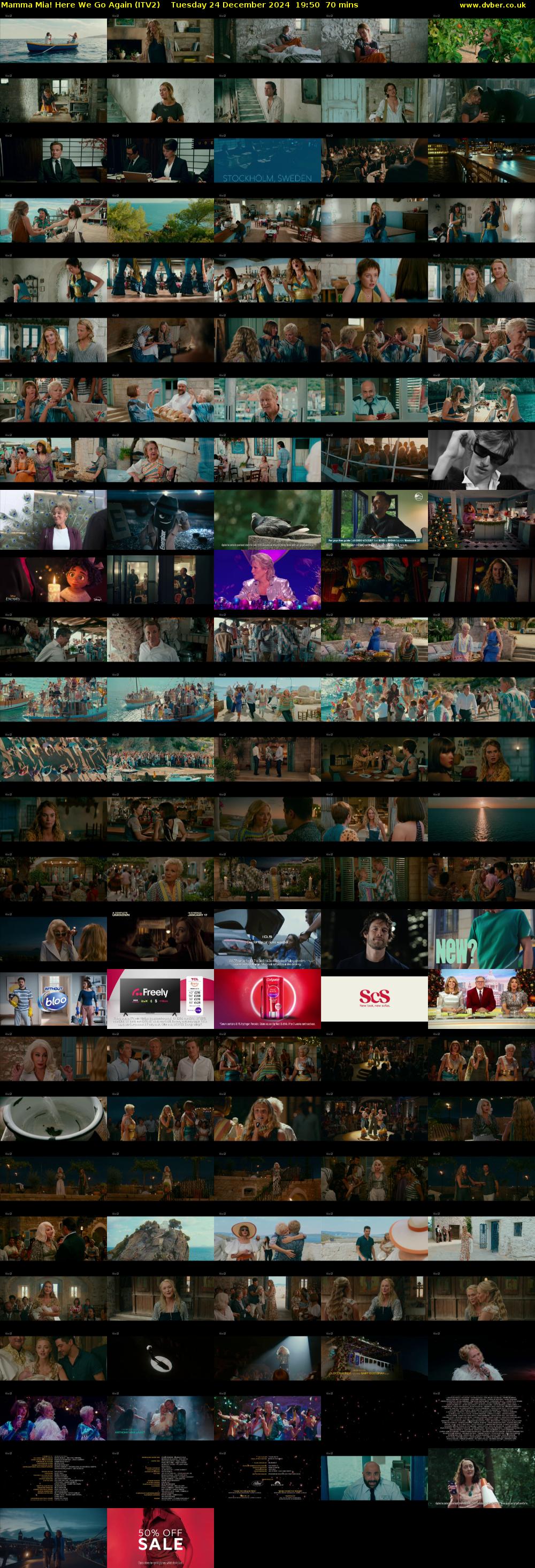 Mamma Mia! Here We Go Again (ITV2) Tuesday 24 December 2024 19:50 - 21:00