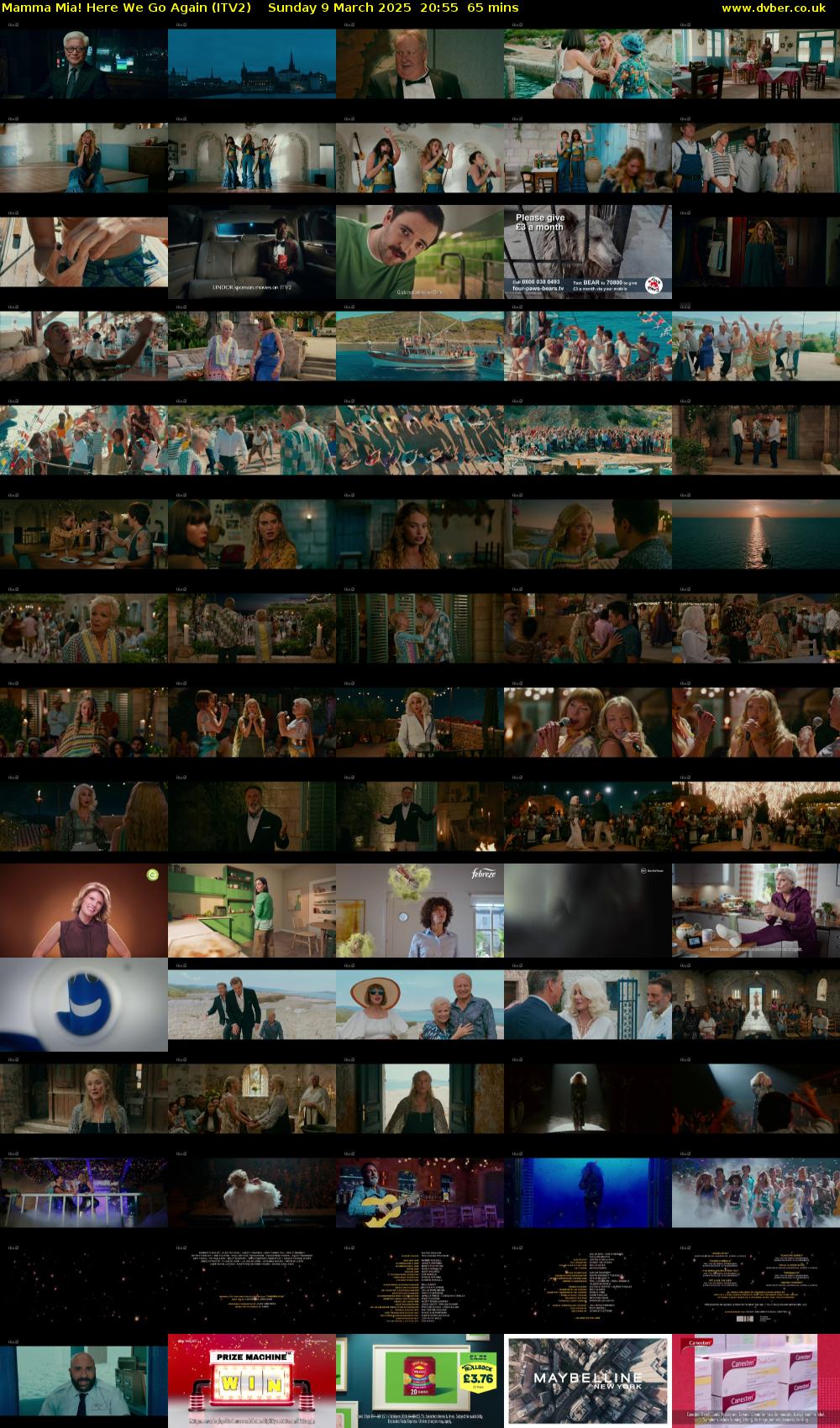 Mamma Mia! Here We Go Again (ITV2) Sunday 9 March 2025 20:55 - 22:00