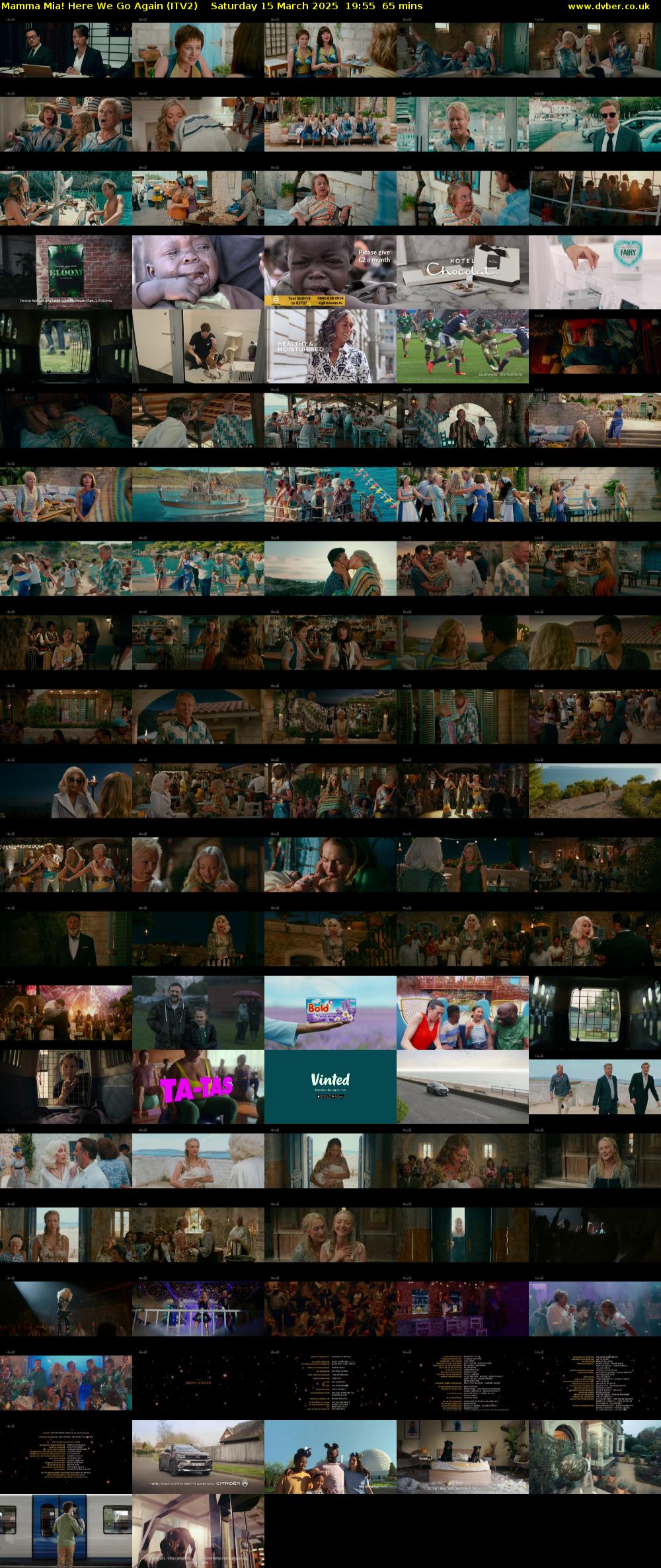 Mamma Mia! Here We Go Again (ITV2) Saturday 15 March 2025 19:55 - 21:00