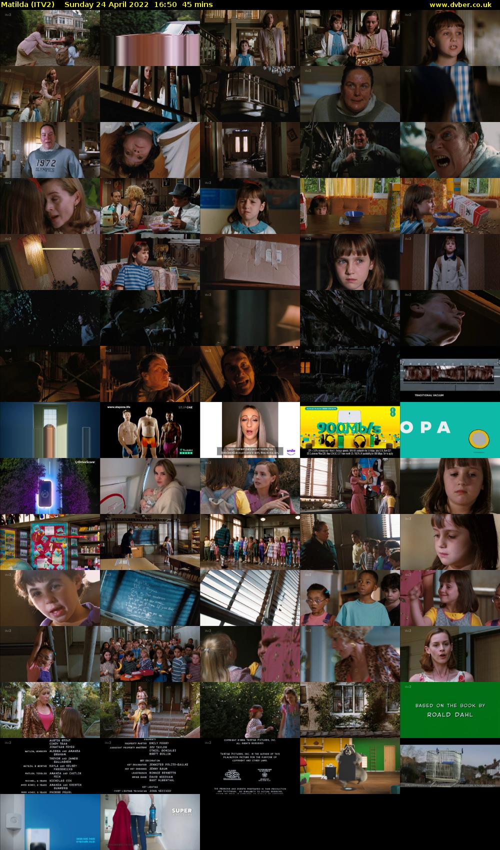 Matilda (ITV2) Sunday 24 April 2022 16:50 - 17:35