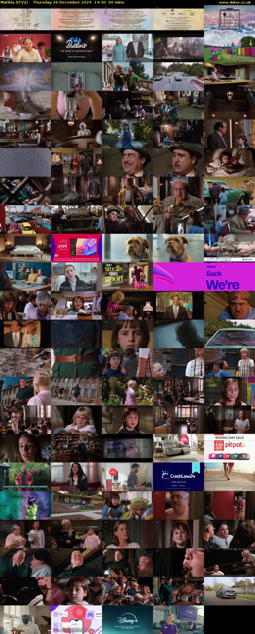Matilda (ITV2) Thursday 26 December 2024 14:30 - 15:30