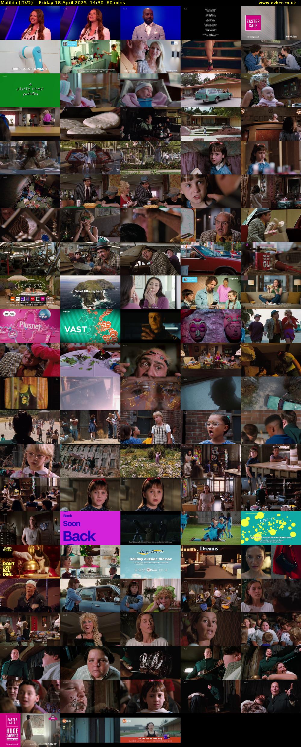 Matilda (ITV2) Friday 18 April 2025 14:30 - 15:30