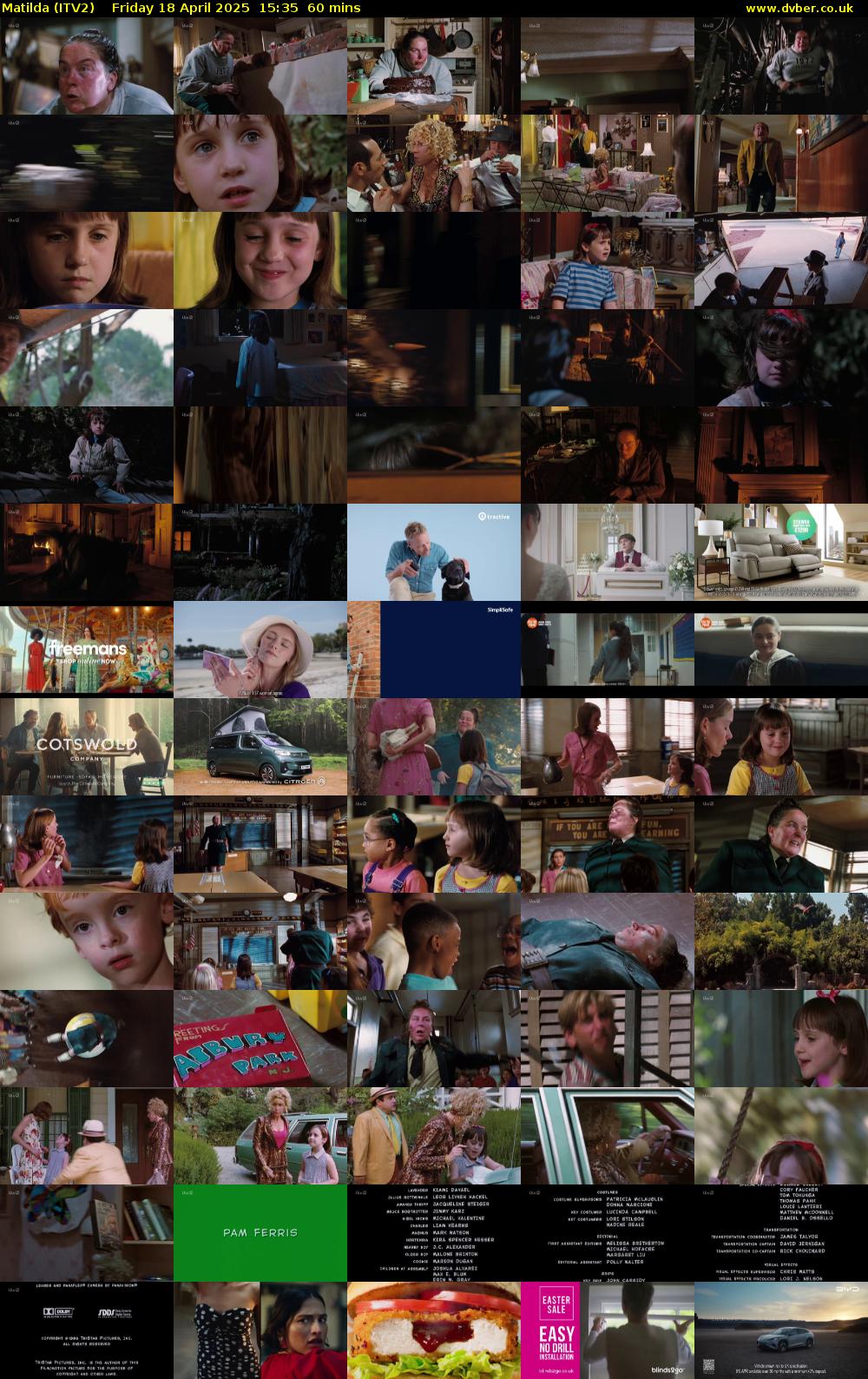 Matilda (ITV2) Friday 18 April 2025 15:35 - 16:35