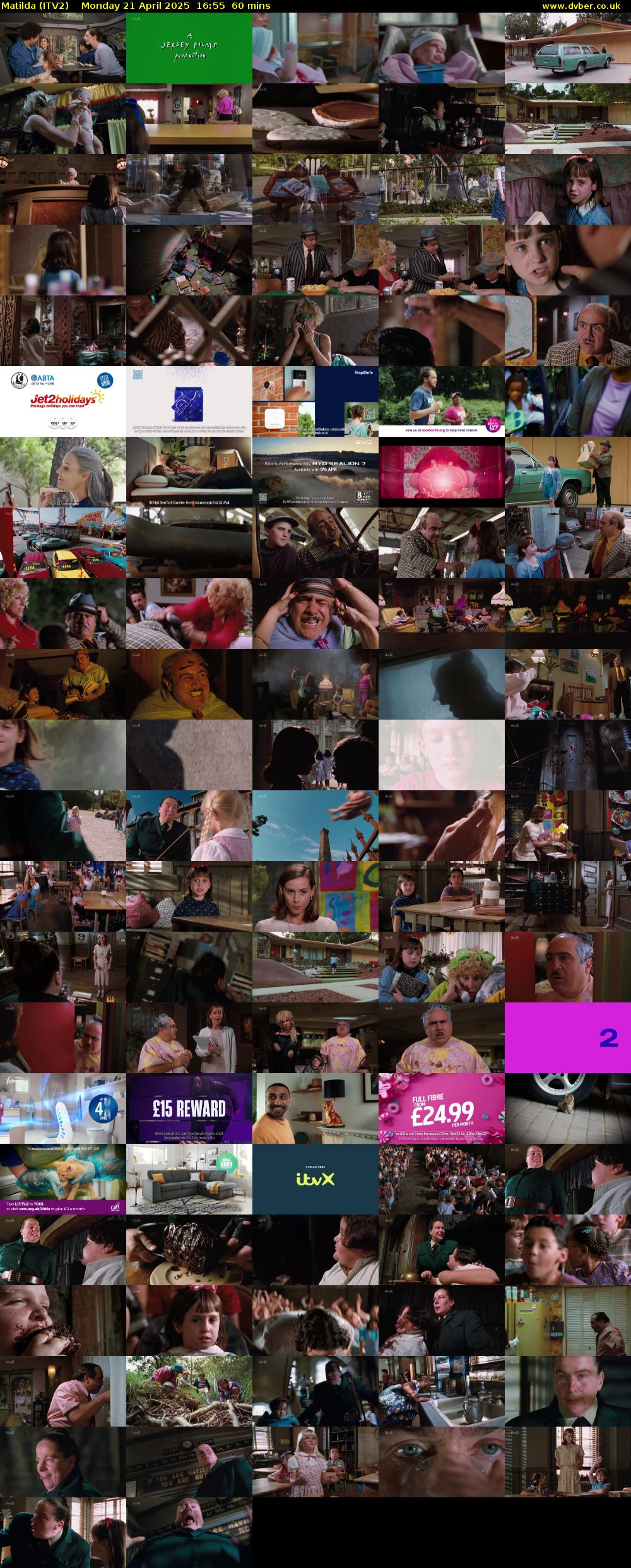 Matilda (ITV2) Monday 21 April 2025 16:55 - 17:55