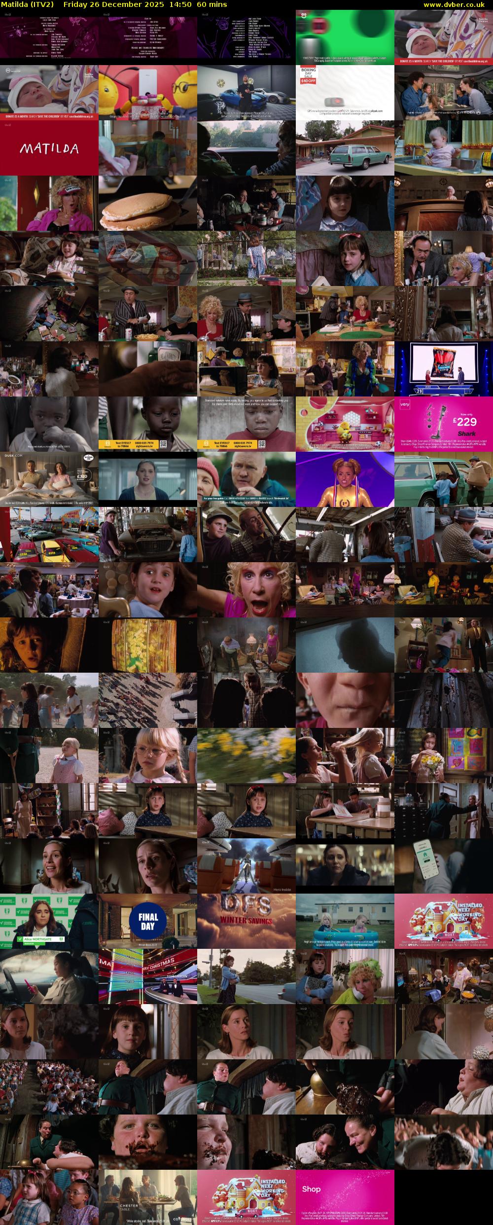 Matilda (ITV2) Friday 26 December 2025 14:50 - 15:50