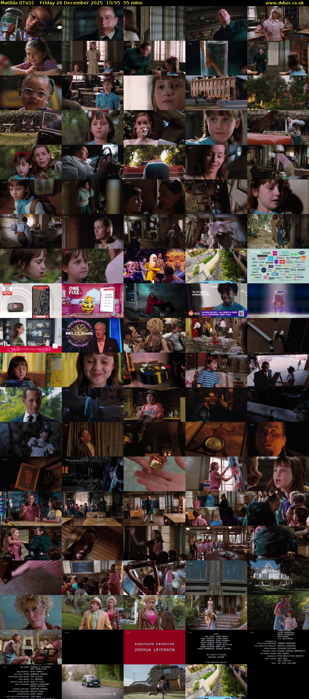 Matilda (ITV2) Friday 26 December 2025 15:55 - 16:50