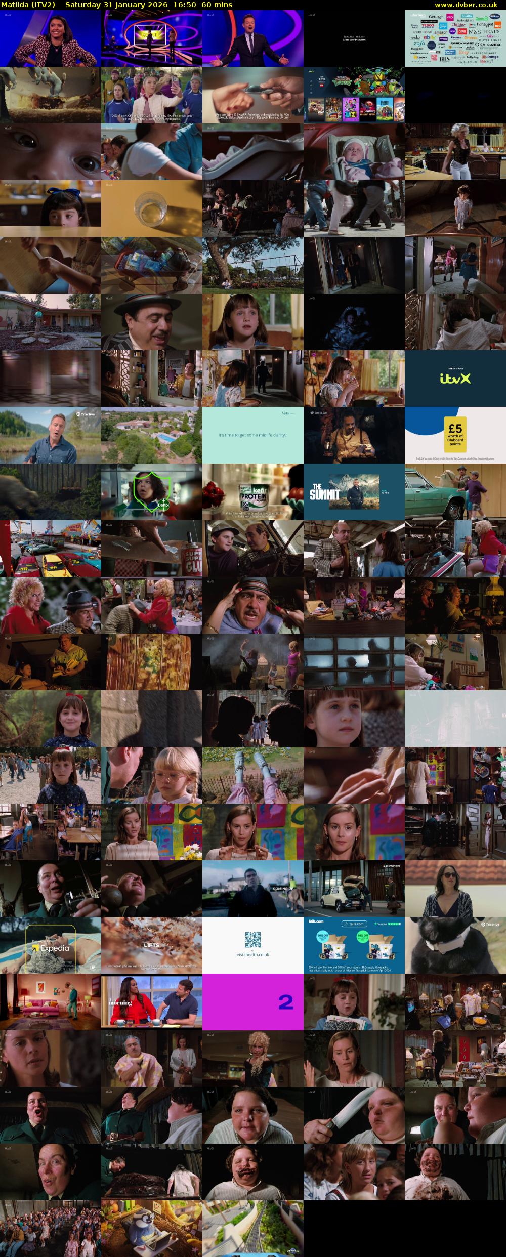 Matilda (ITV2) Saturday 31 January 2026 16:50 - 17:50