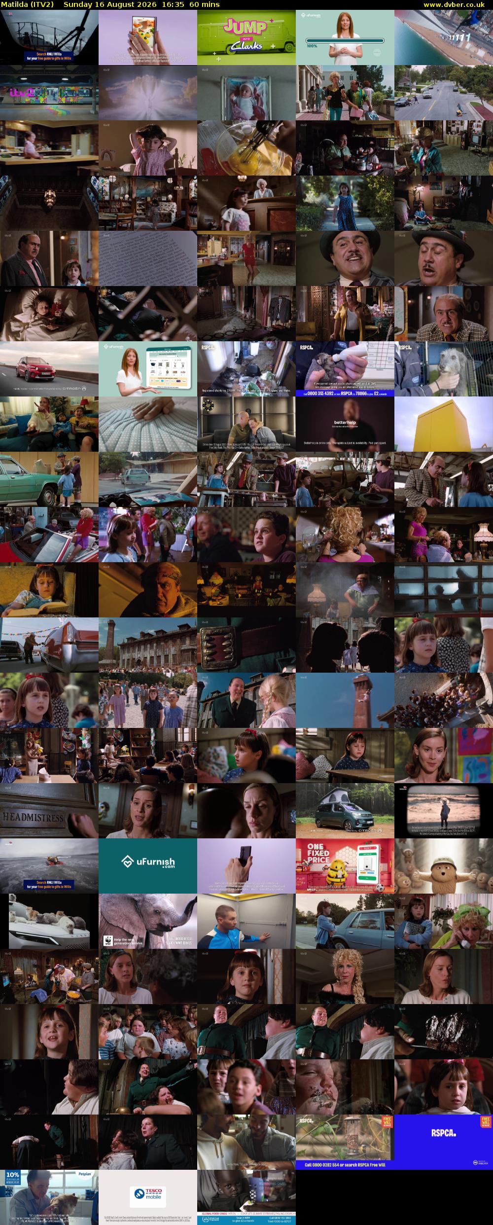 Matilda (ITV2) Sunday 16 August 2026 16:35 - 17:35