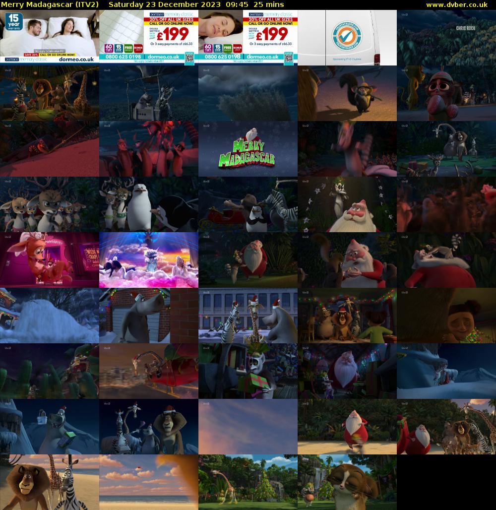 Merry Madagascar (ITV2) Saturday 23 December 2023 09:45 - 10:10