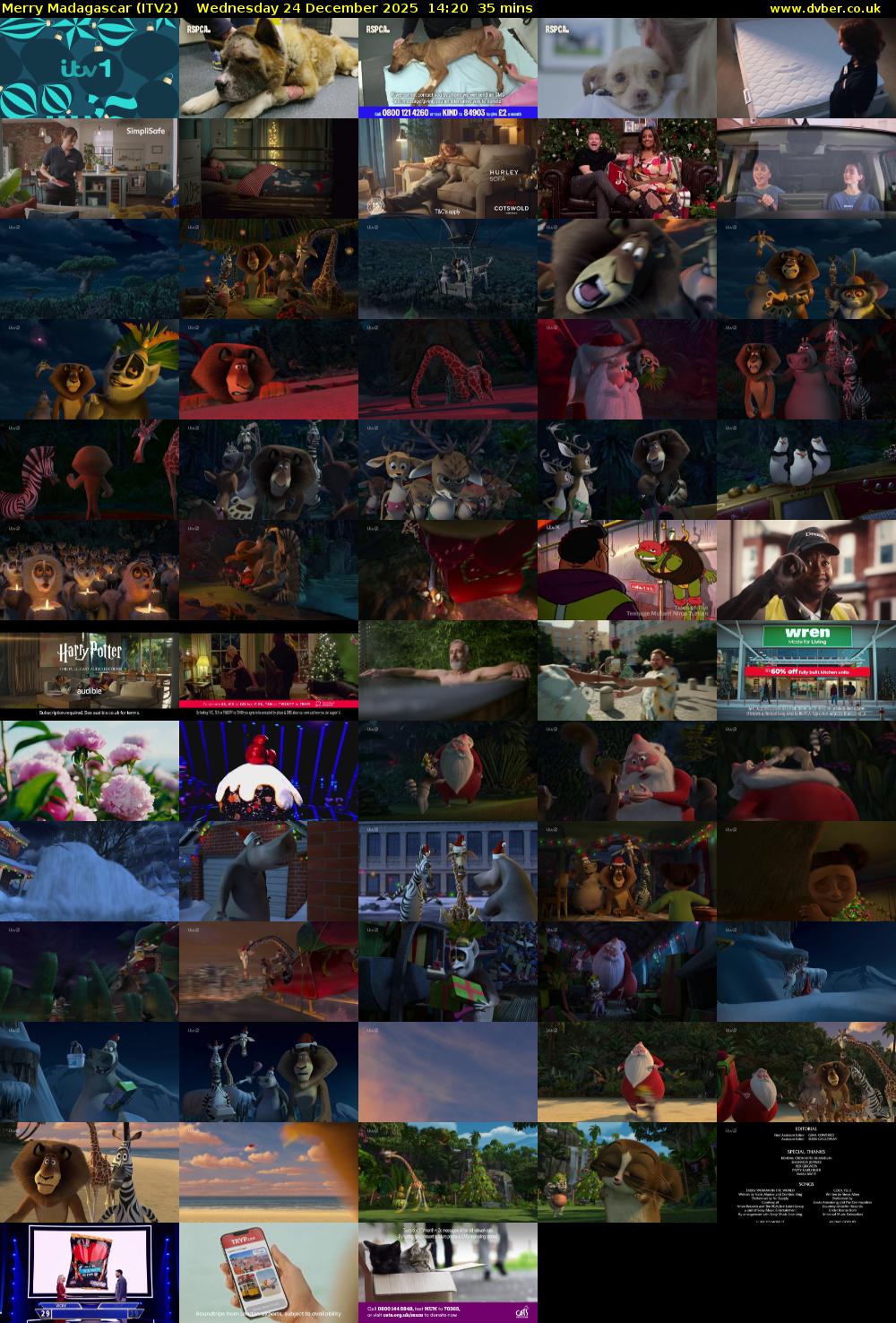 Merry Madagascar (ITV2) Wednesday 24 December 2025 14:20 - 14:55