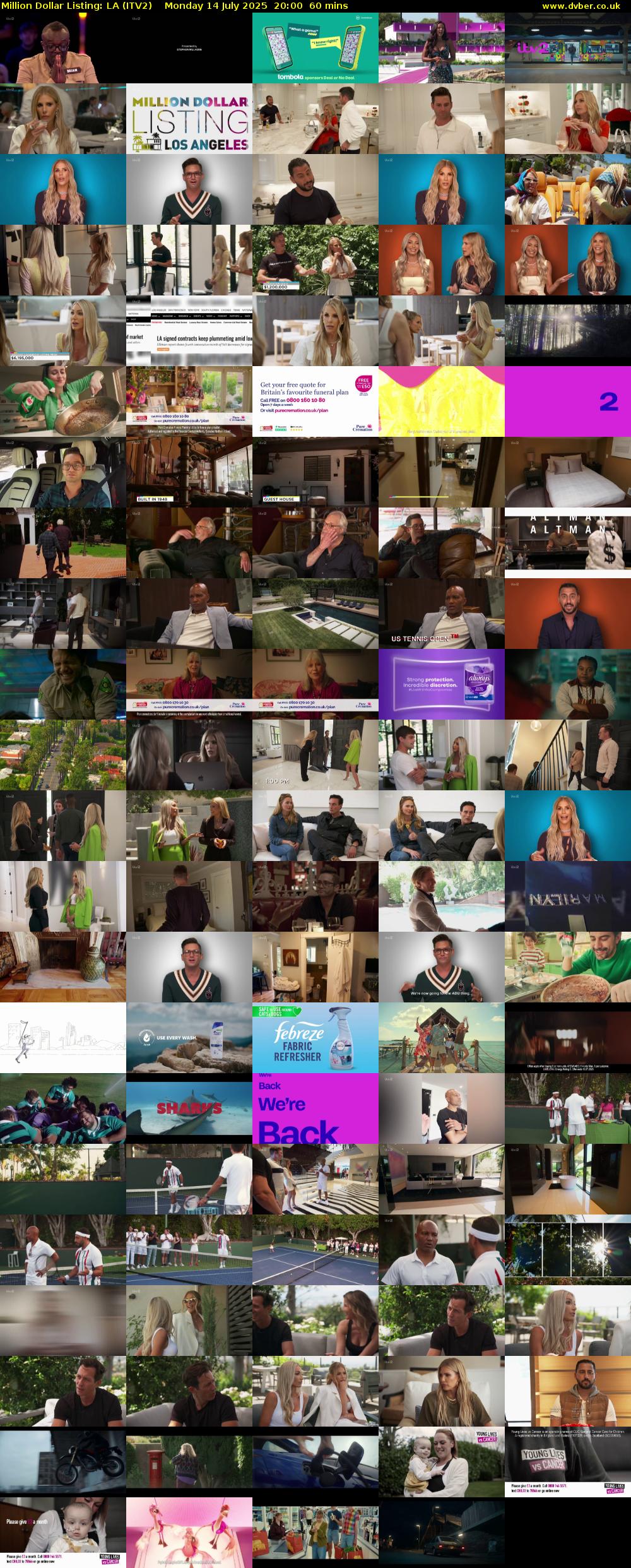 Million Dollar Listing: LA (ITV2) Monday 14 July 2025 20:00 - 21:00