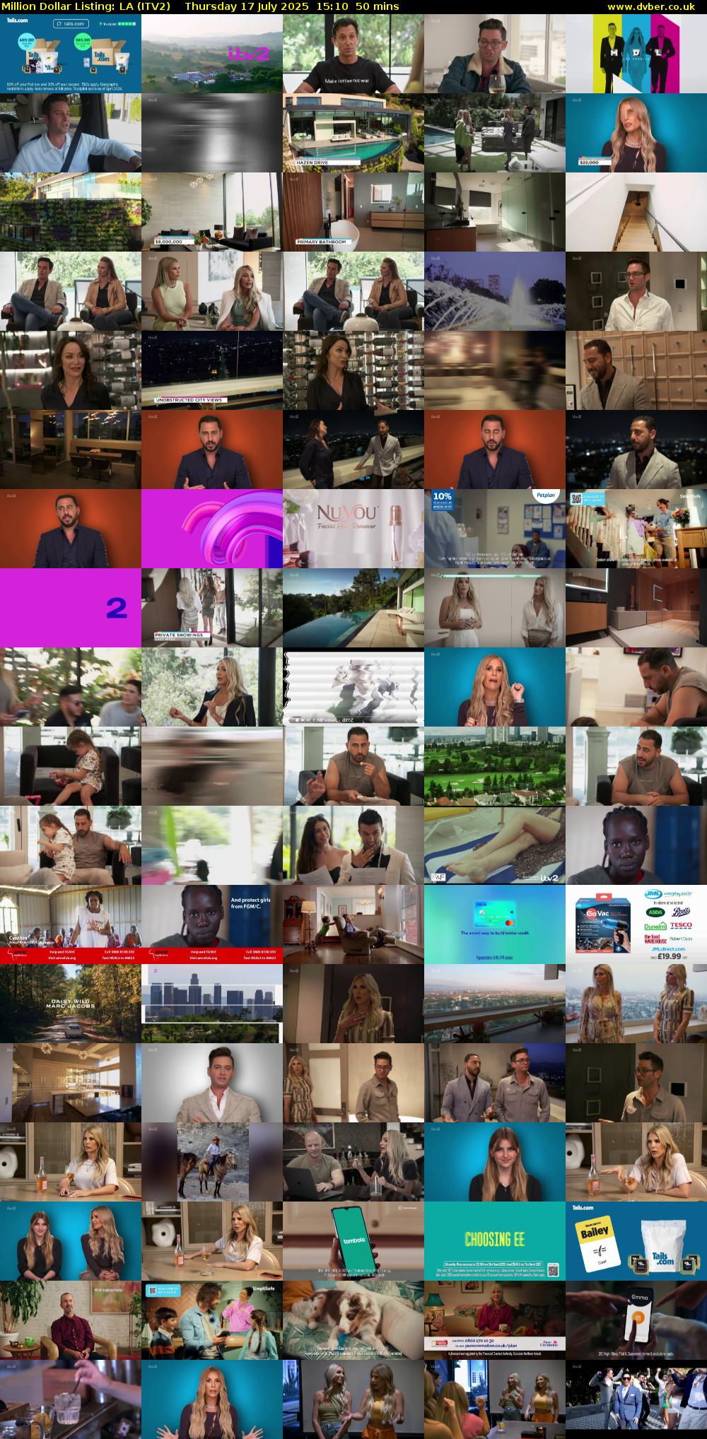 Million Dollar Listing: LA (ITV2) Thursday 17 July 2025 15:10 - 16:00