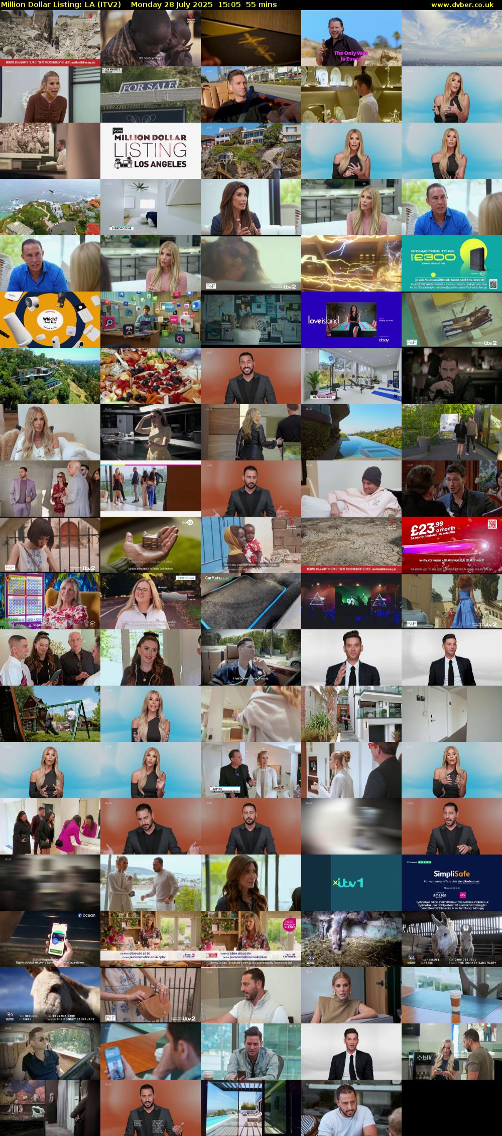 Million Dollar Listing: LA (ITV2) Monday 28 July 2025 15:05 - 16:00
