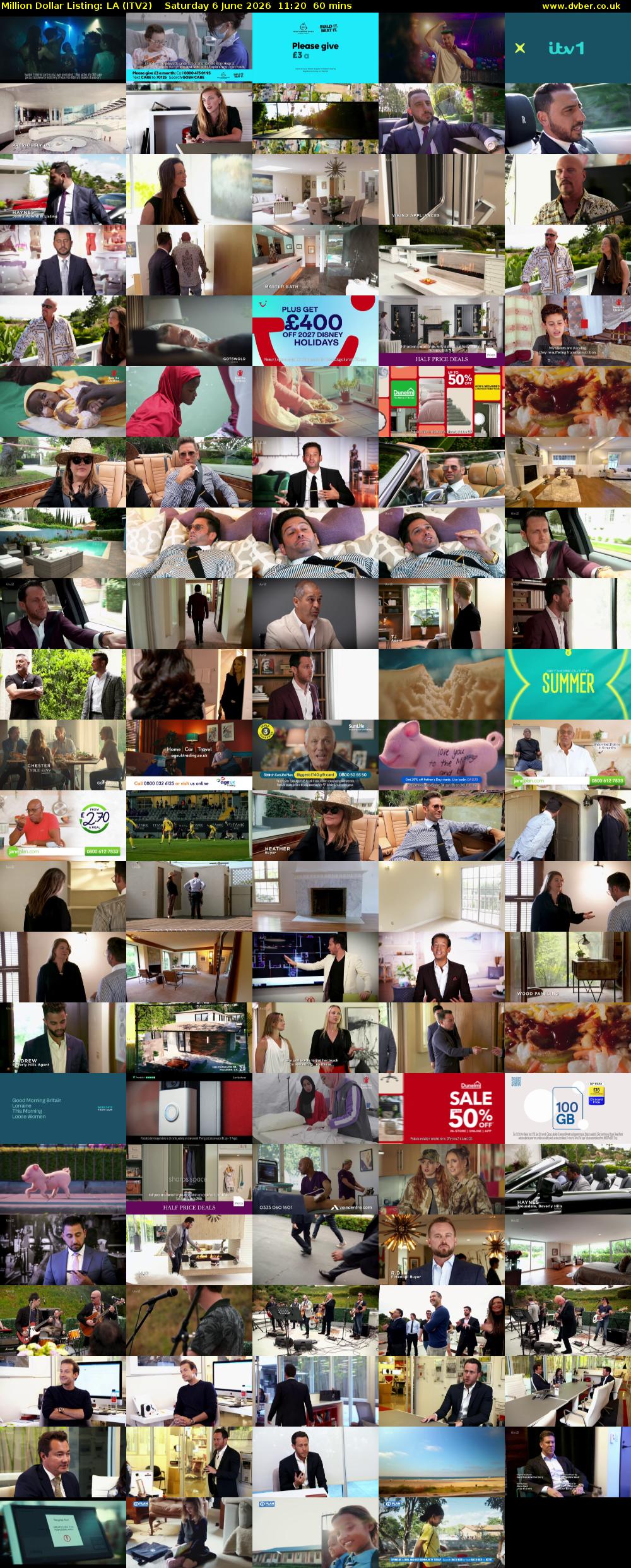 Million Dollar Listing: LA (ITV2) Saturday 6 June 2026 11:20 - 12:20