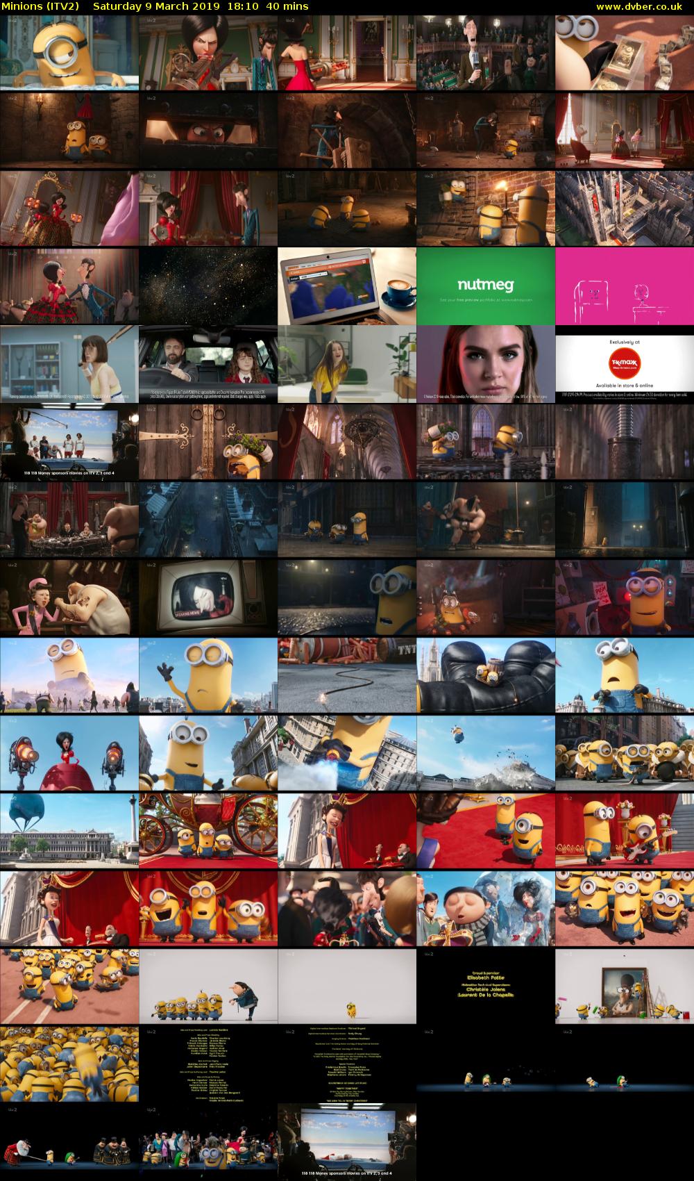 Minions (ITV2) Saturday 9 March 2019 18:10 - 18:50