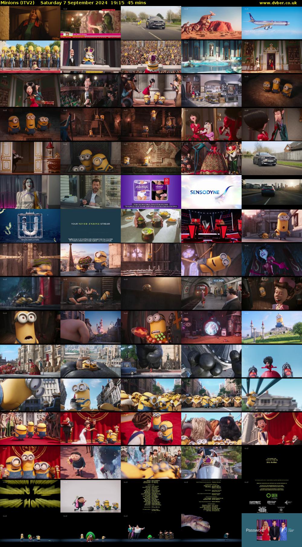 Minions (ITV2) Saturday 7 September 2024 19:15 - 20:00