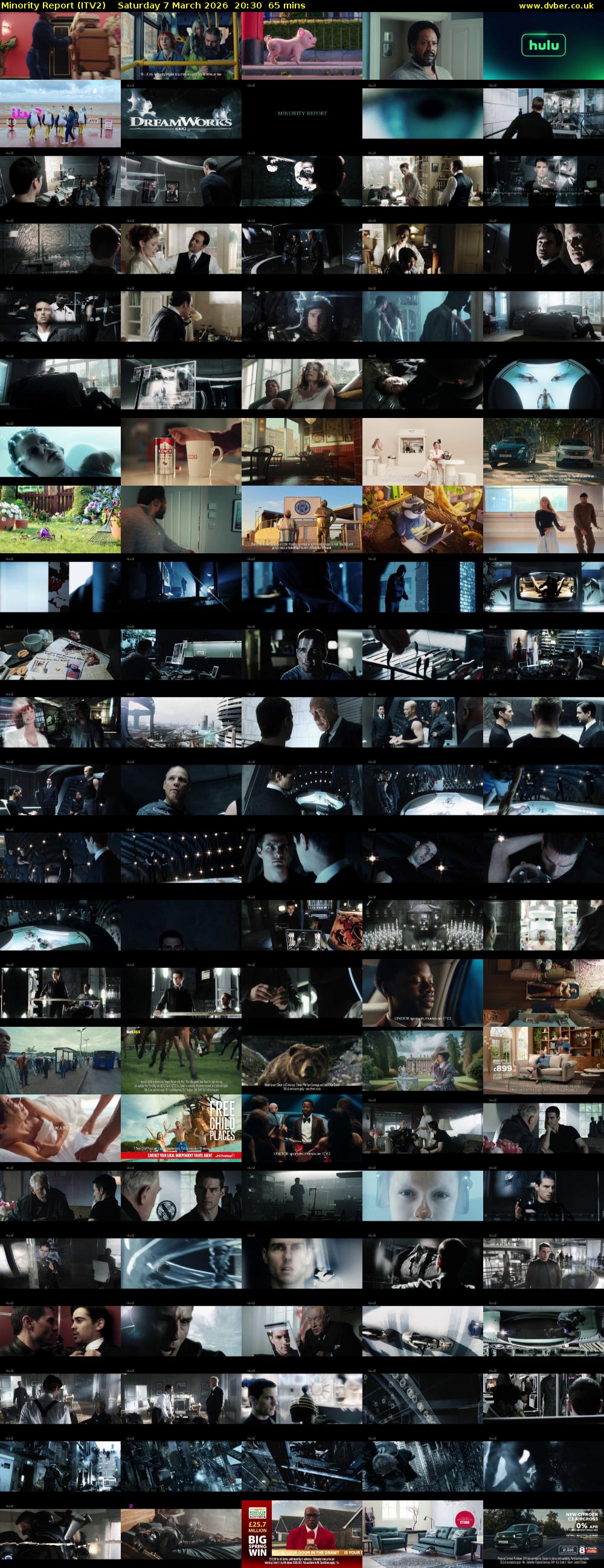 Minority Report (ITV2) Saturday 7 March 2026 20:30 - 21:35