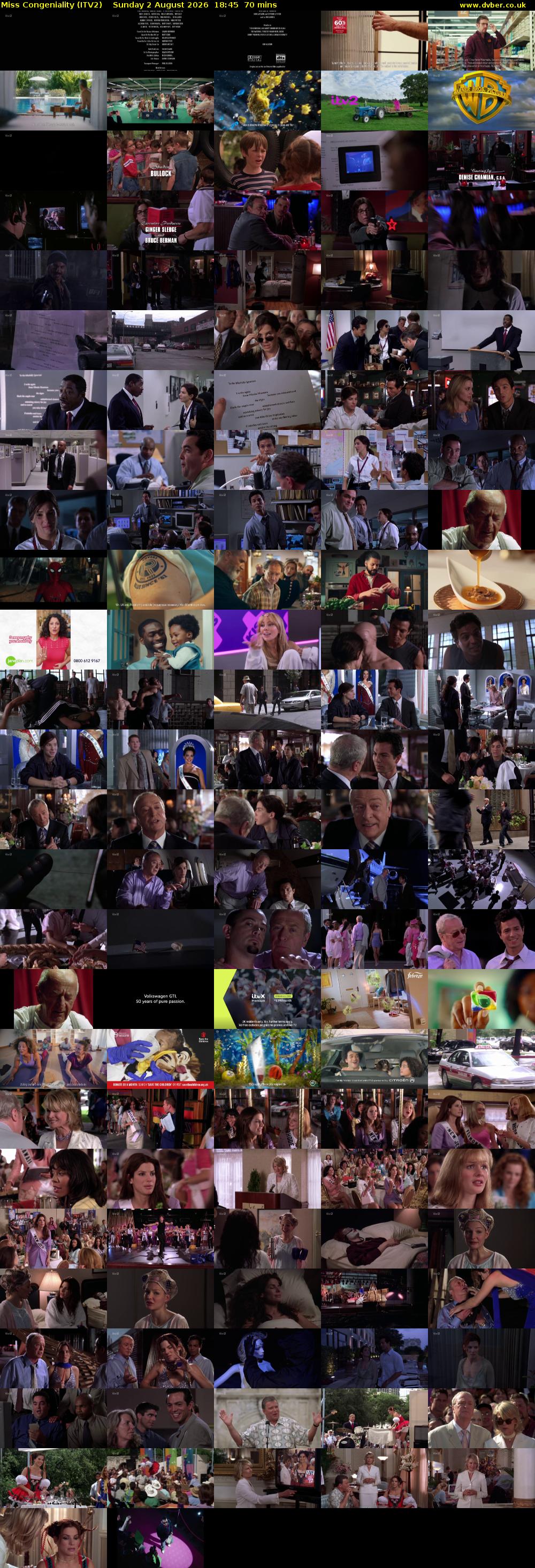 Miss Congeniality (ITV2) Sunday 2 August 2026 18:45 - 19:55