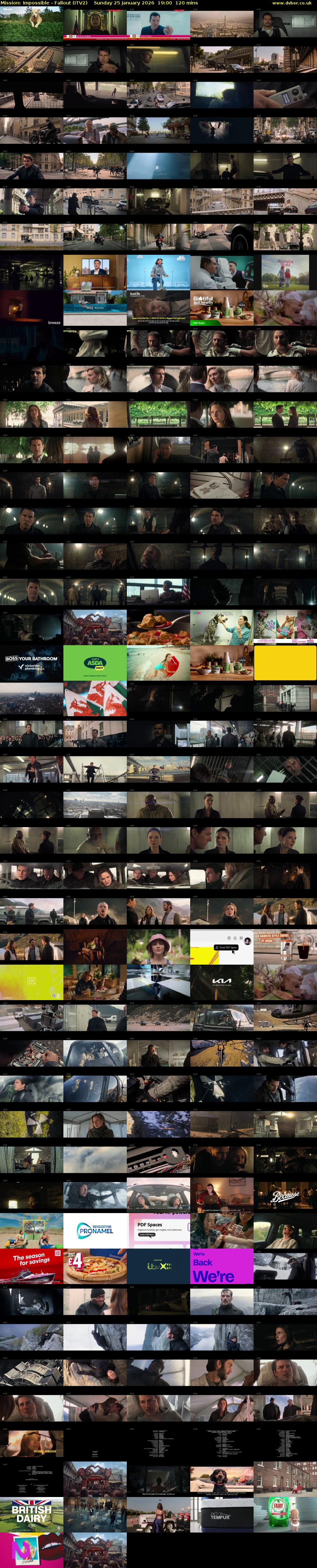 Mission: Impossible - Fallout (ITV2) Sunday 25 January 2026 19:00 - 21:00