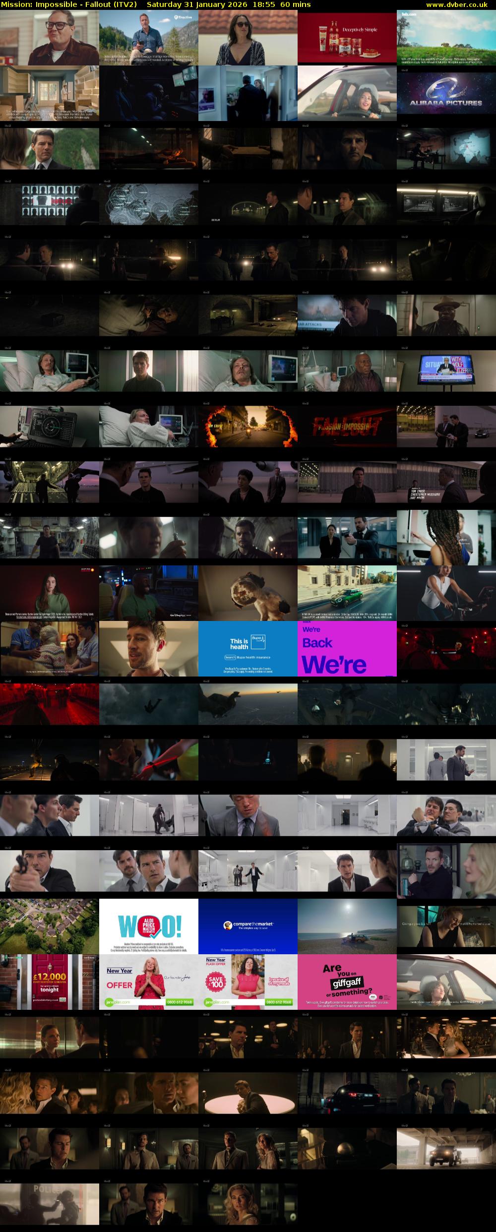 Mission: Impossible - Fallout (ITV2) Saturday 31 January 2026 18:55 - 19:55