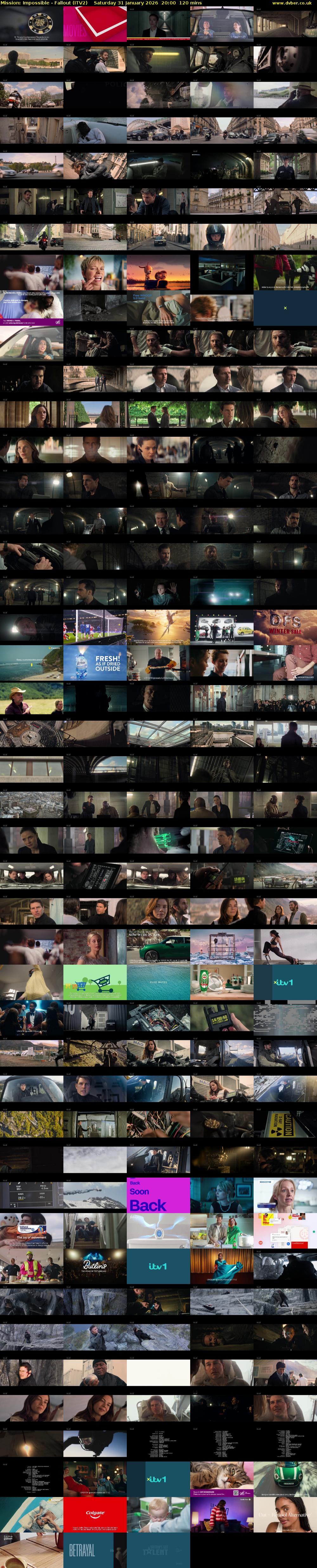 Mission: Impossible - Fallout (ITV2) Saturday 31 January 2026 20:00 - 22:00