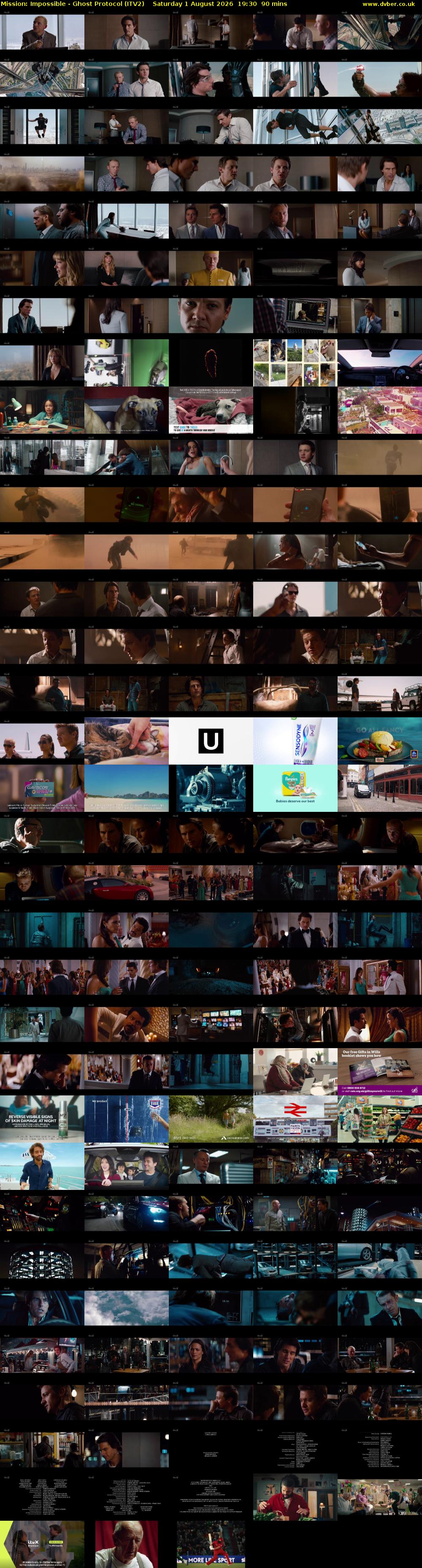 Mission: Impossible - Ghost Protocol (ITV2) Saturday 1 August 2026 19:30 - 21:00