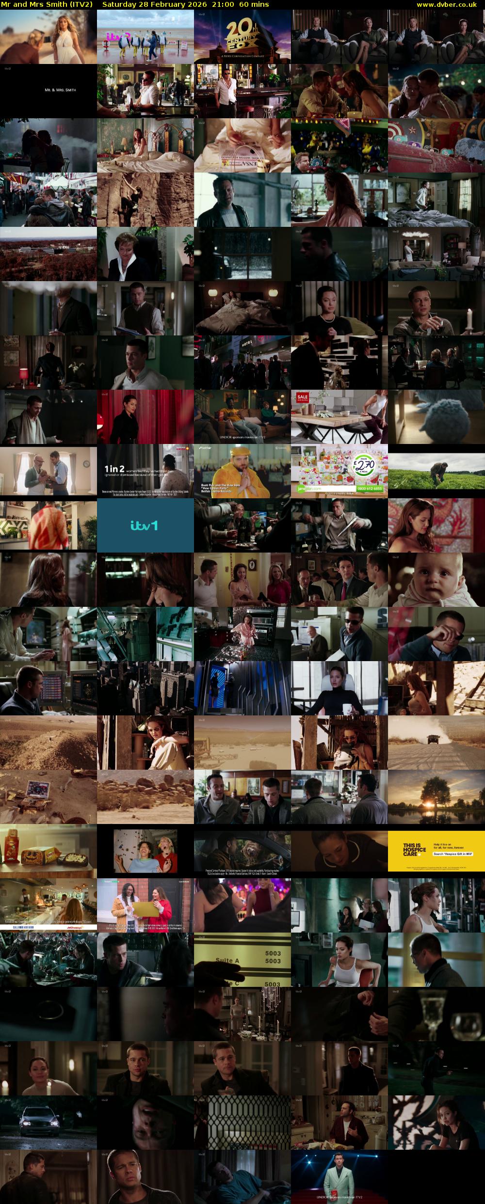 Mr and Mrs Smith (ITV2) Saturday 28 February 2026 21:00 - 22:00