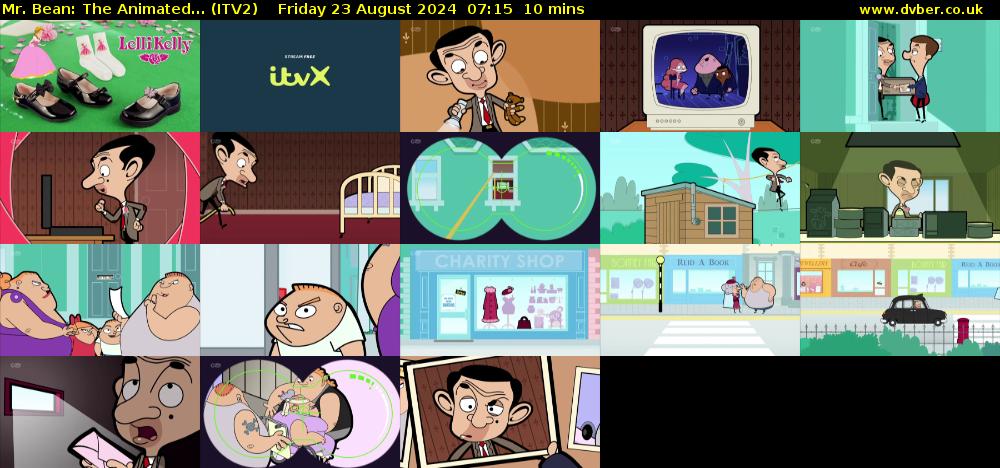 Mr. Bean: The Animated... (ITV2) Friday 23 August 2024 07:15 - 07:25